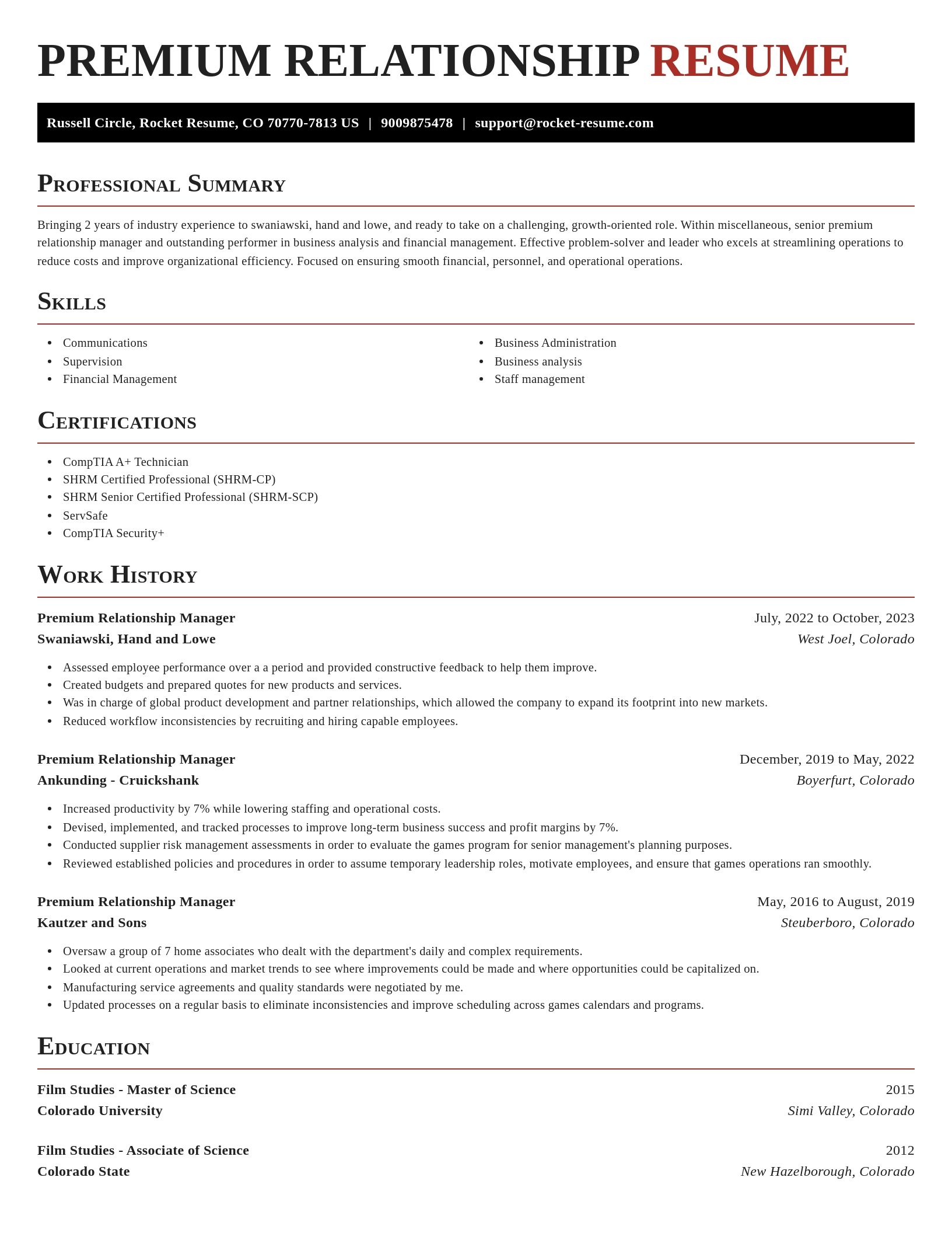 Exquisite resume template