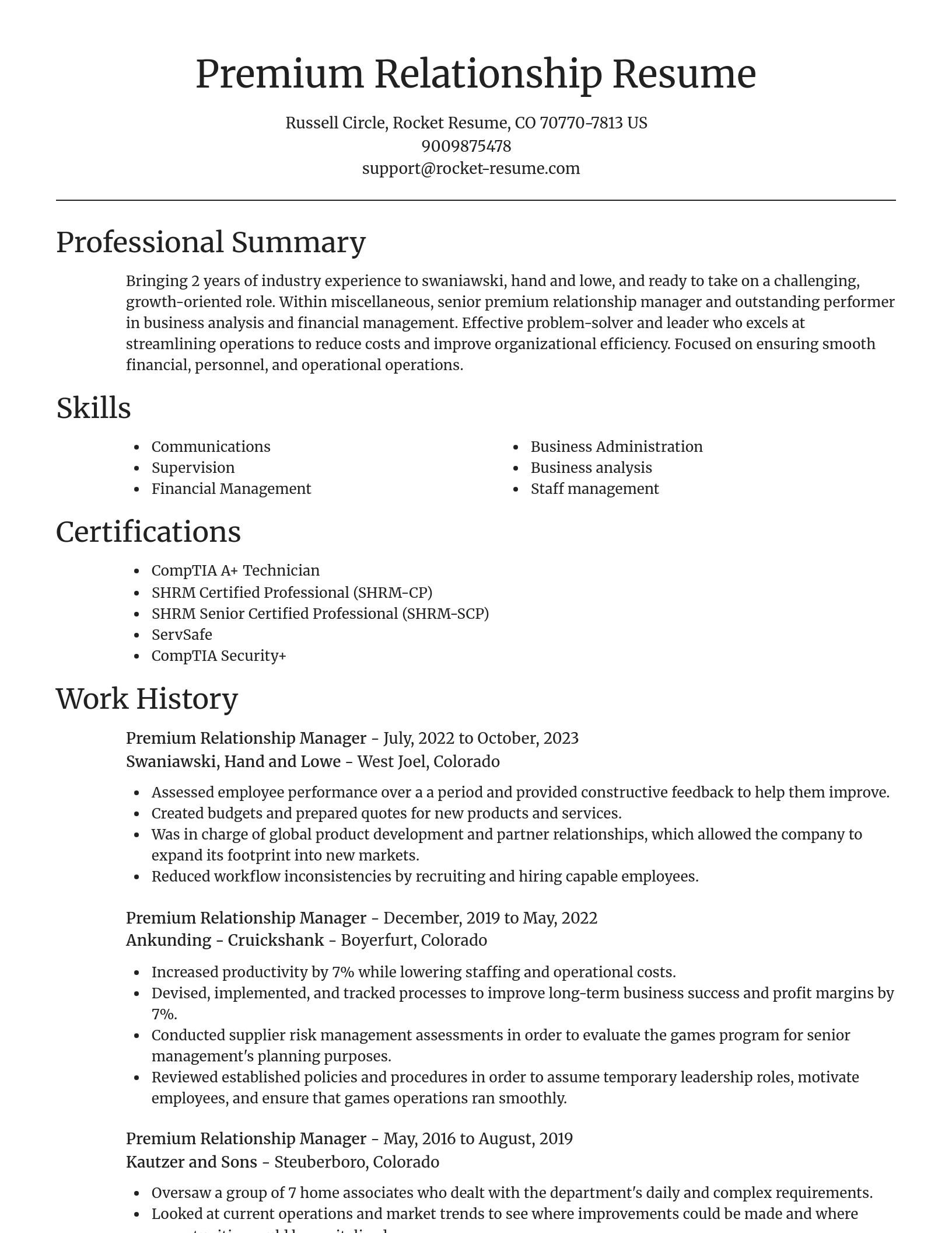 Focal Point resume template