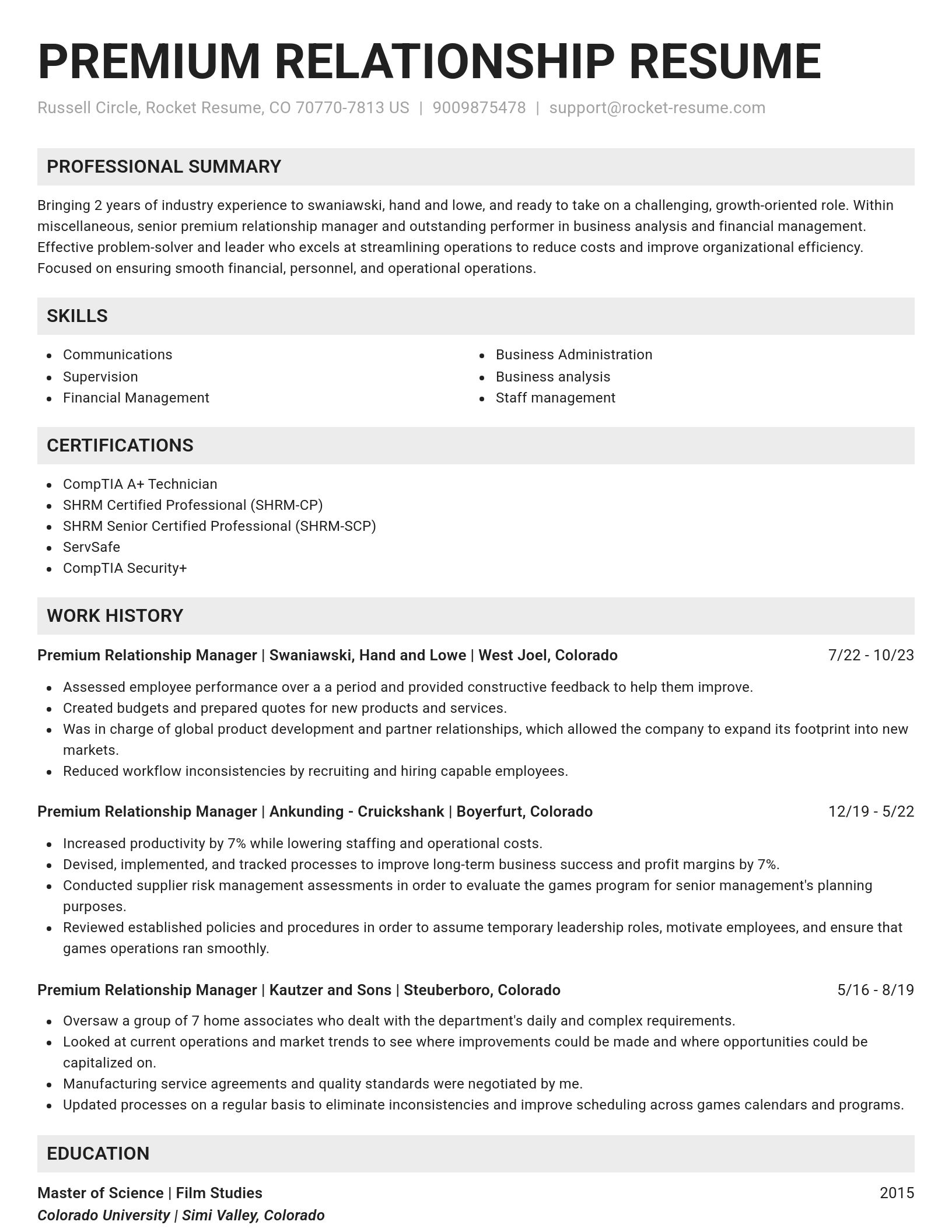 Genius resume template