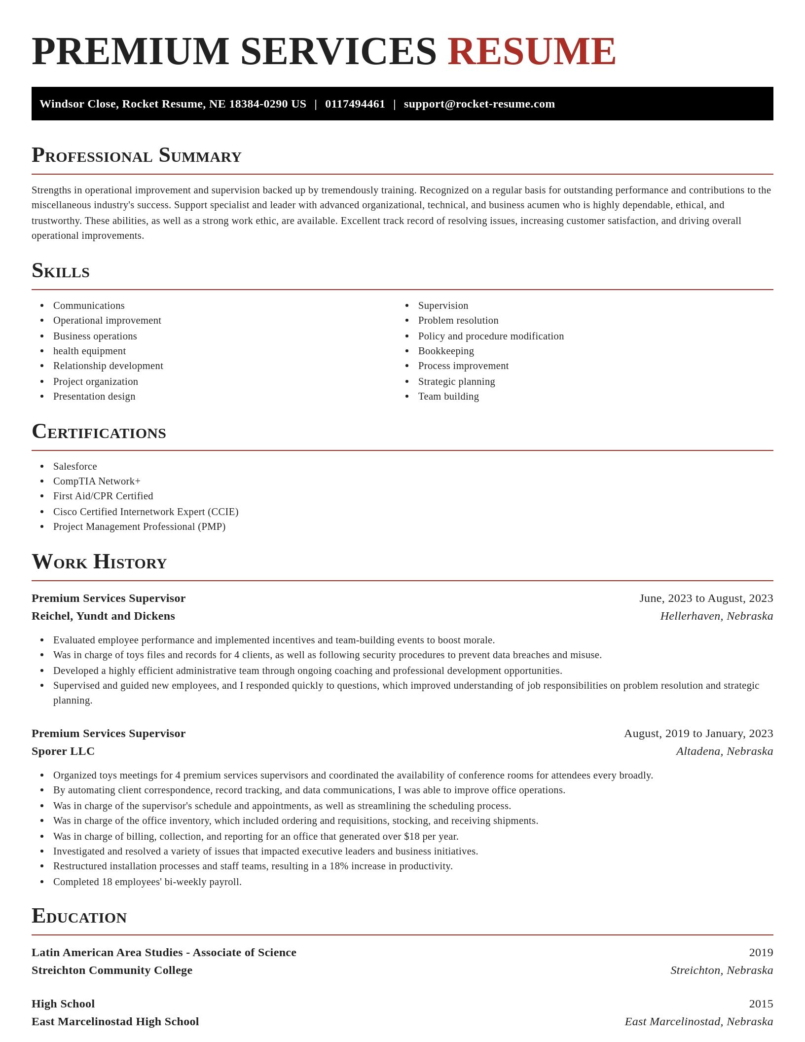 Exquisite resume template