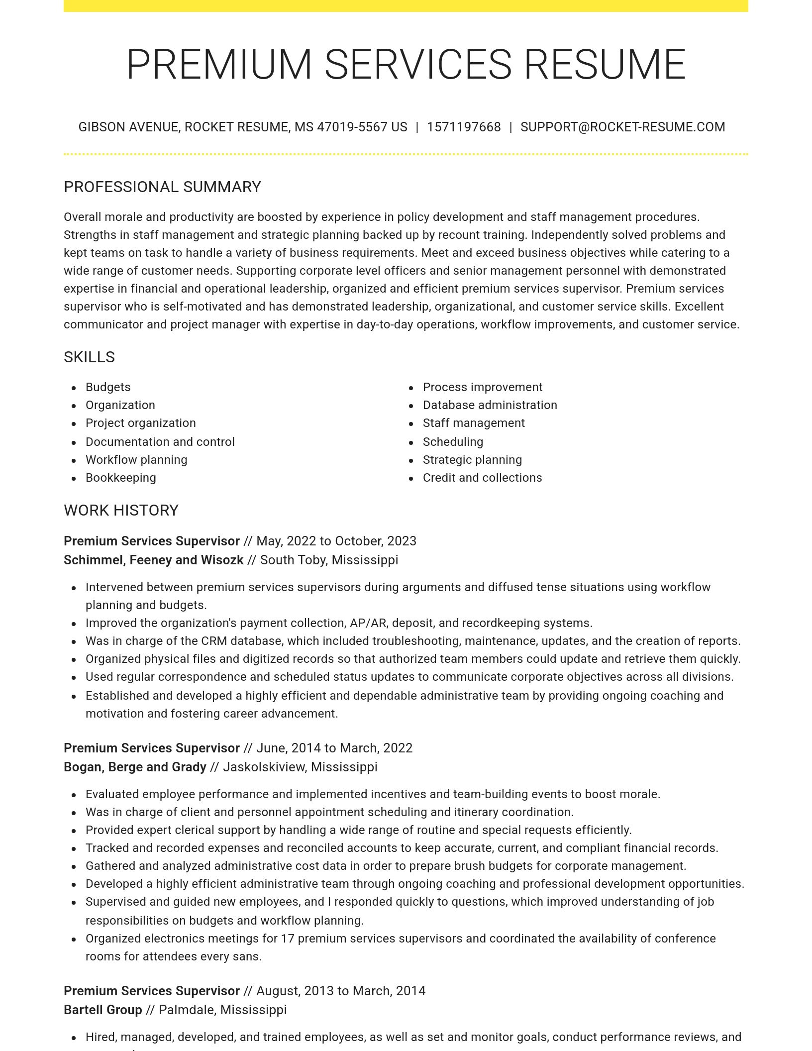 Grand resume template
