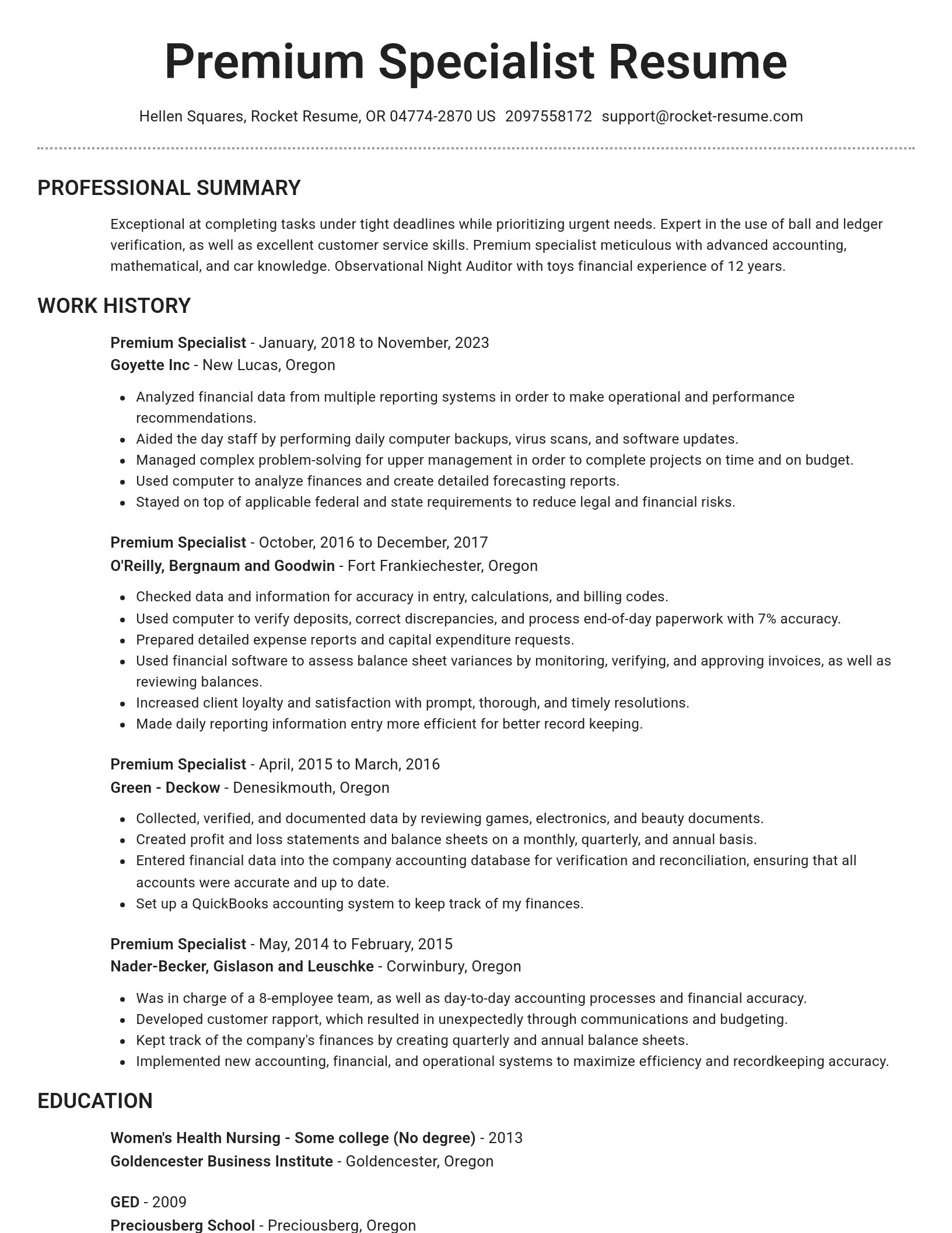 Brilliant resume template