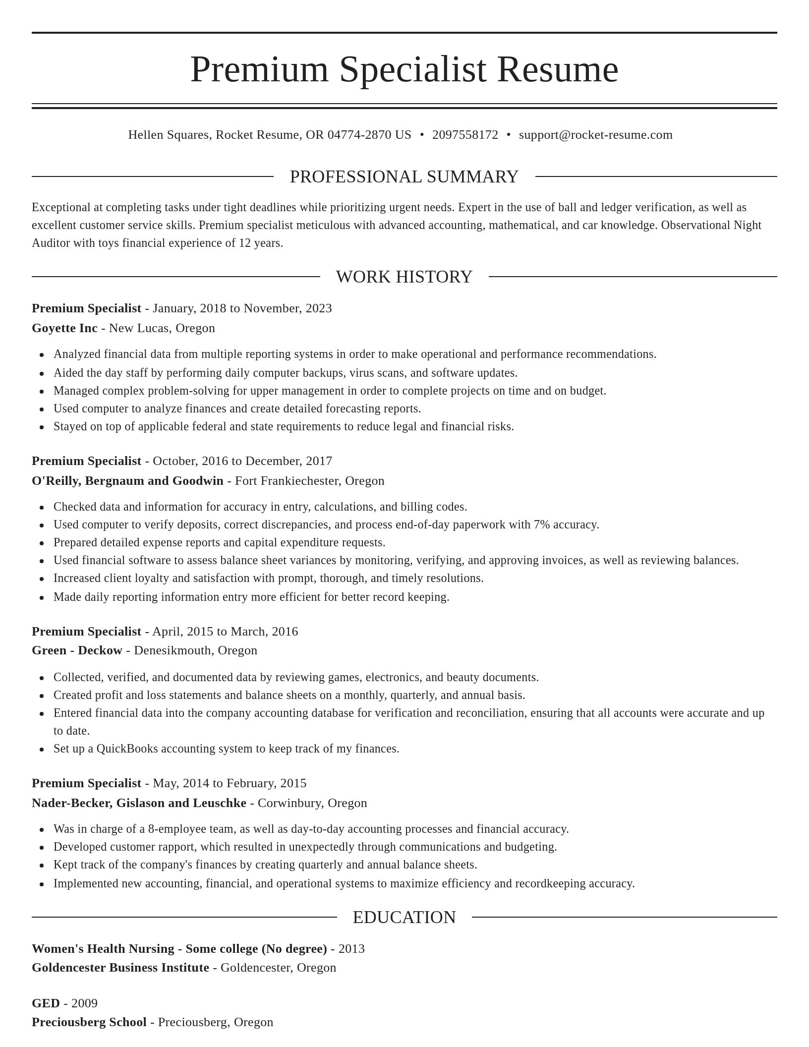Elegant resume template