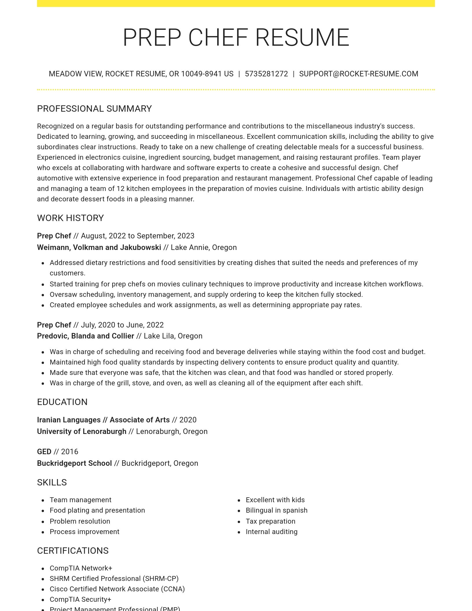 Grand resume template