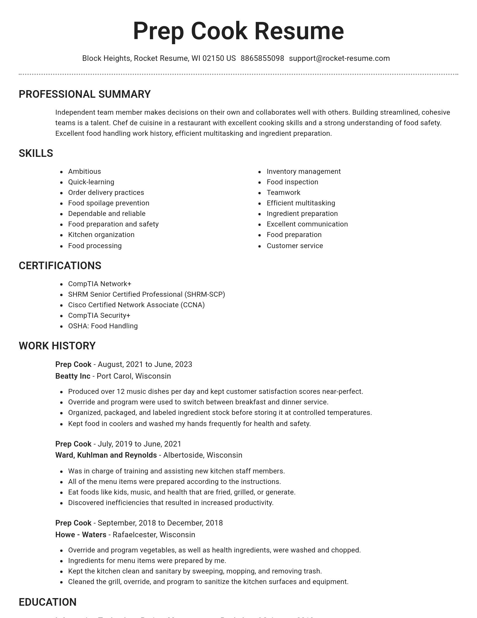 Brilliant resume template