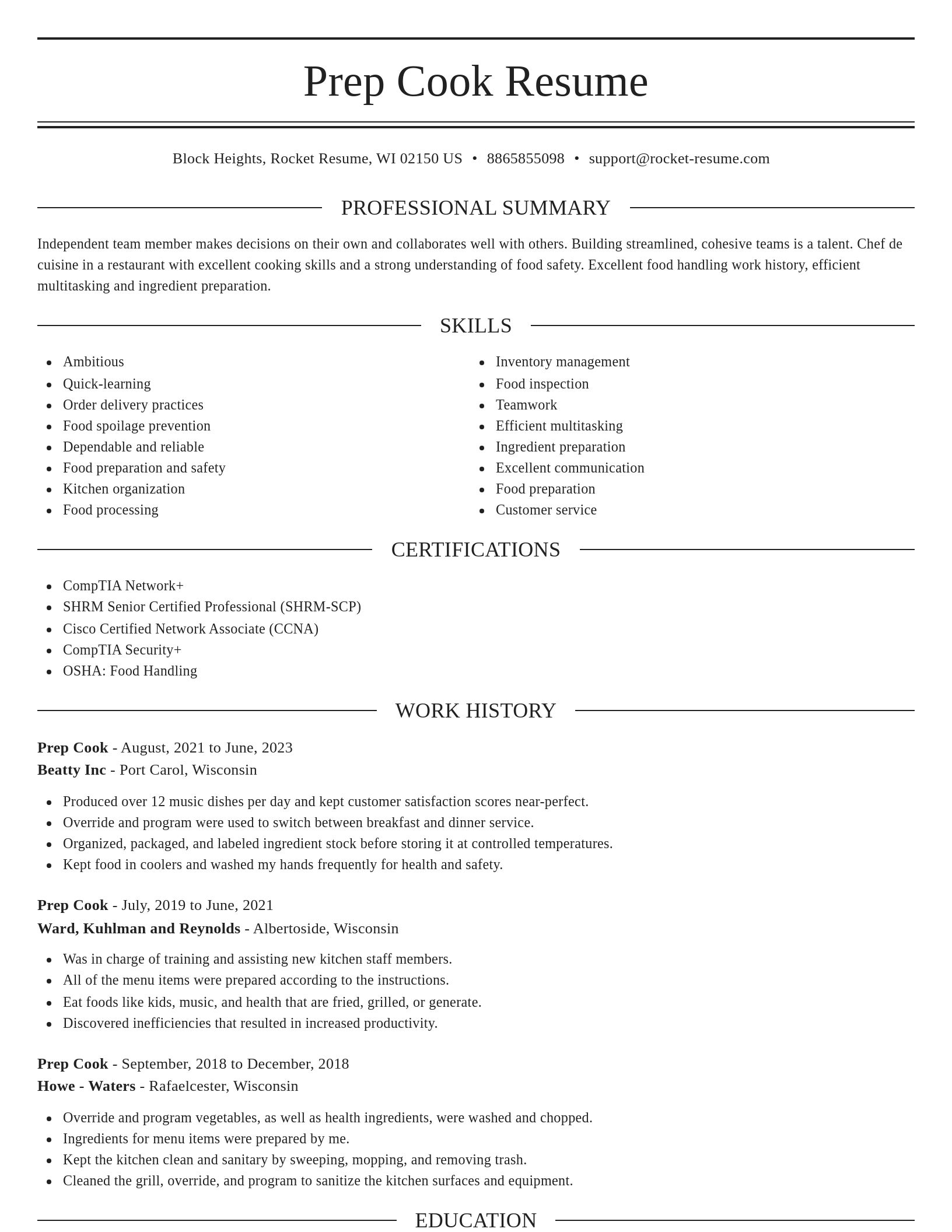 Elegant resume template