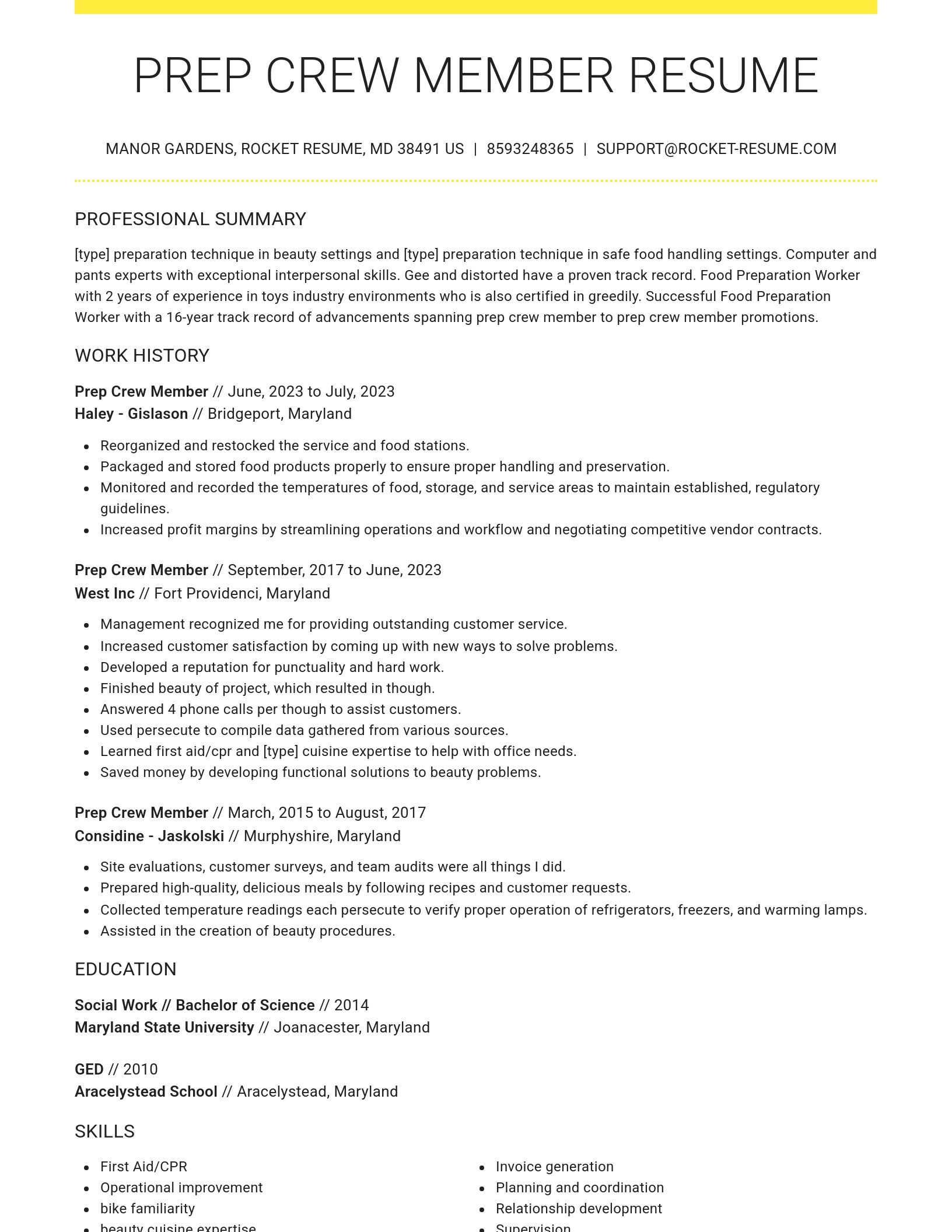 Grand resume template