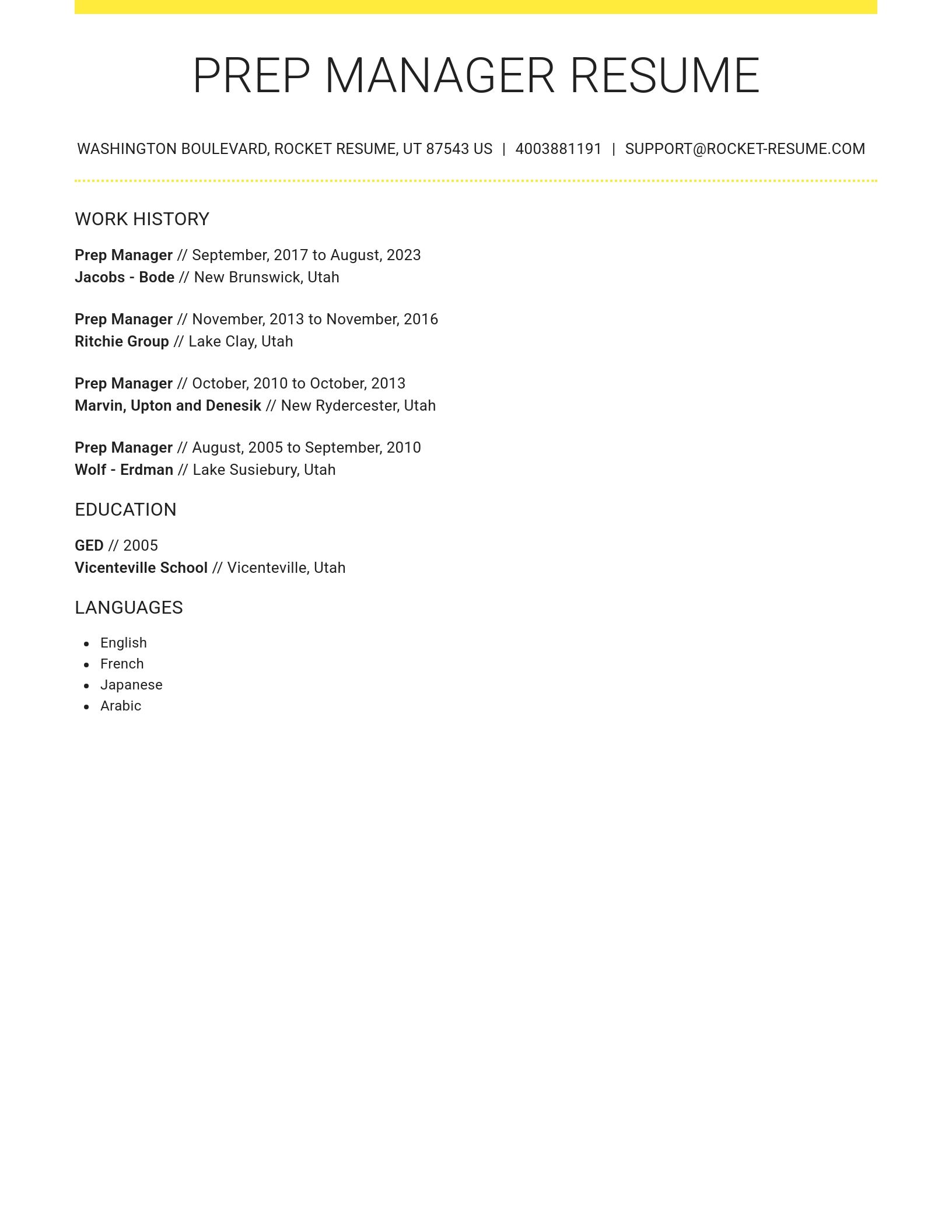 Grand resume template