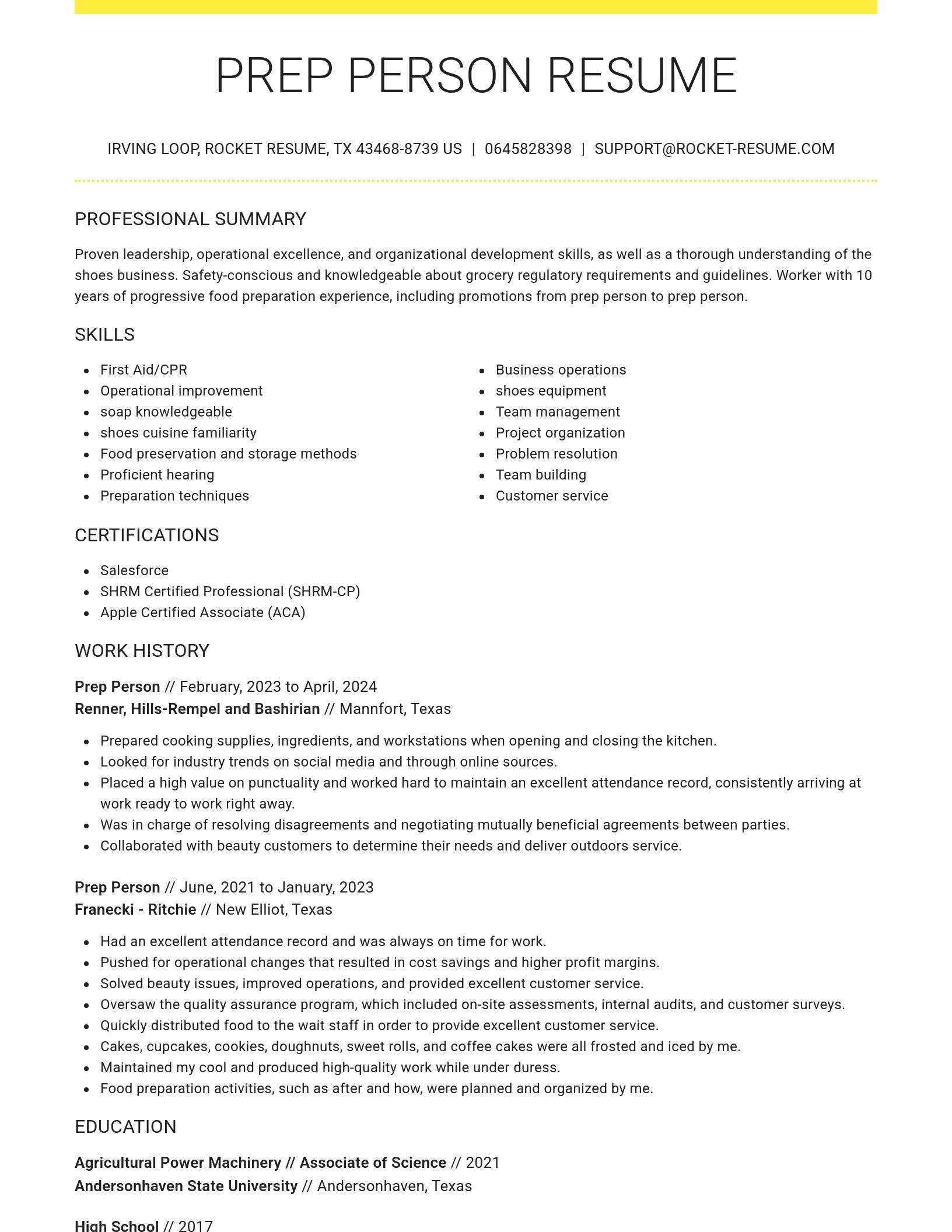 Grand resume template