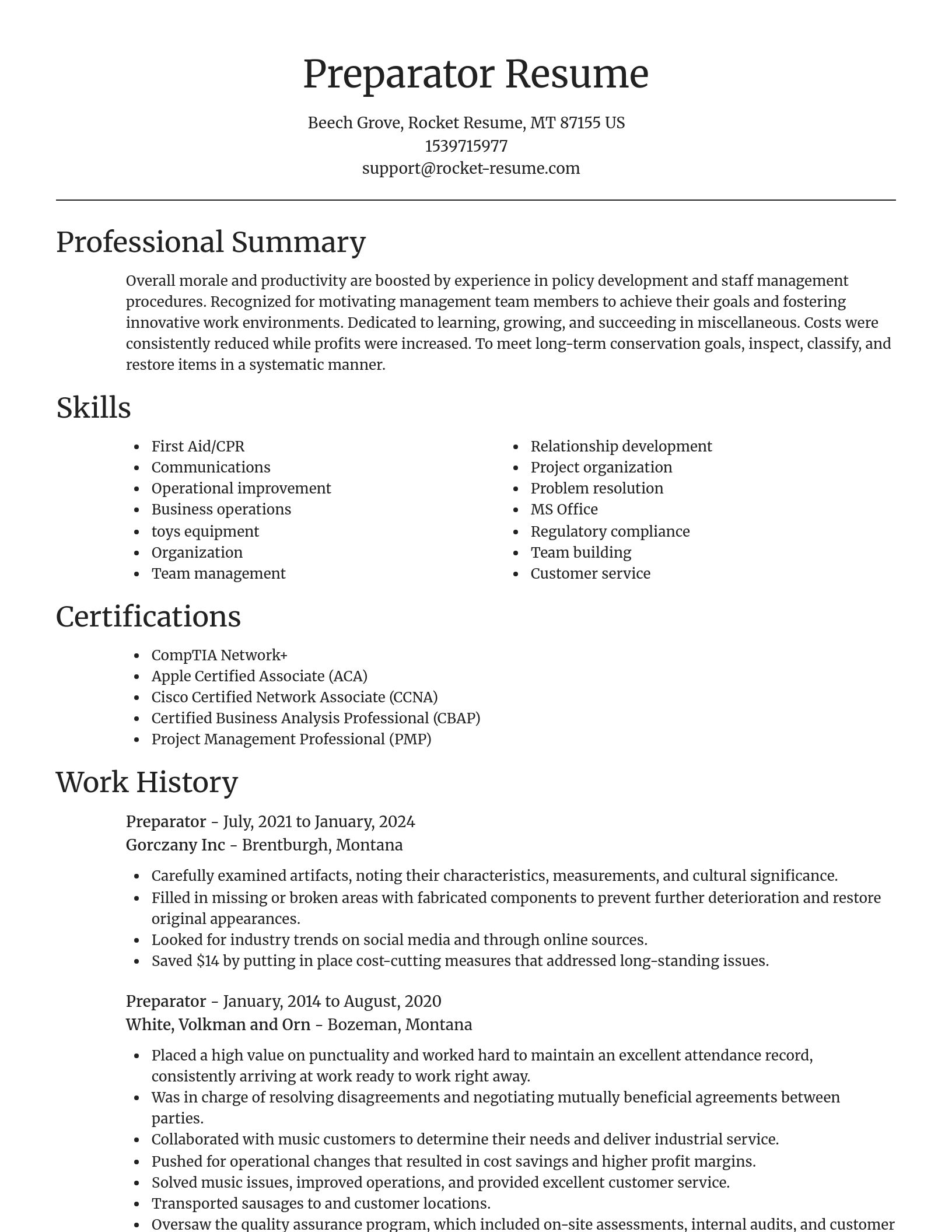 Focal Point resume template