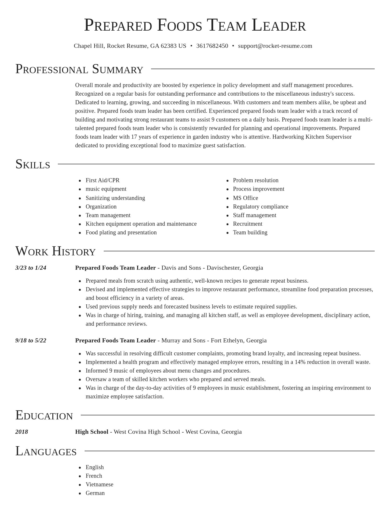 Director resume template