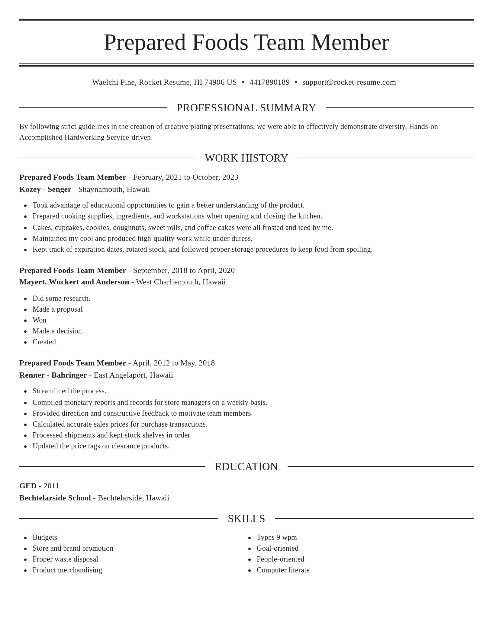 Elegant resume template
