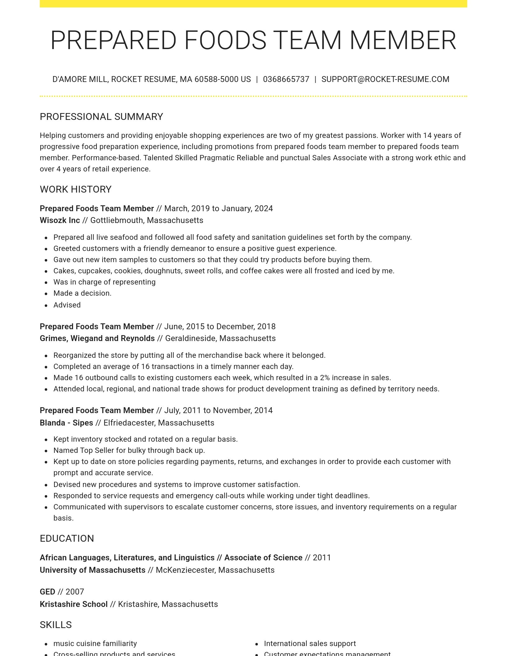 Grand resume template