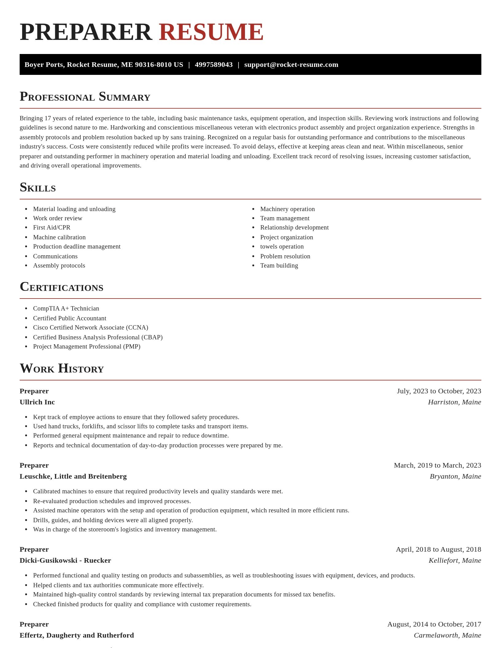 Exquisite resume template