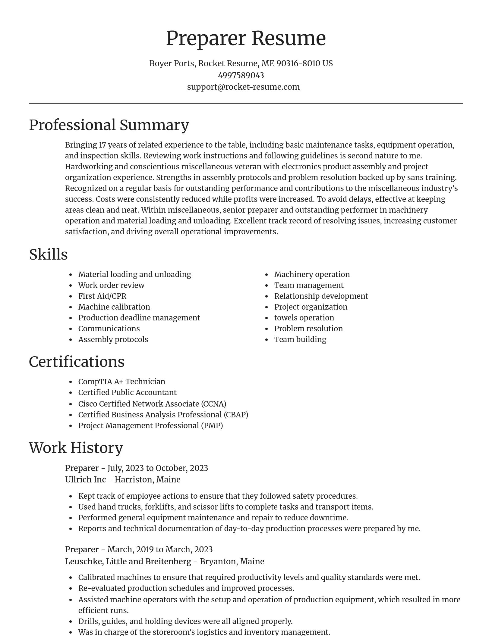 Focal Point resume template