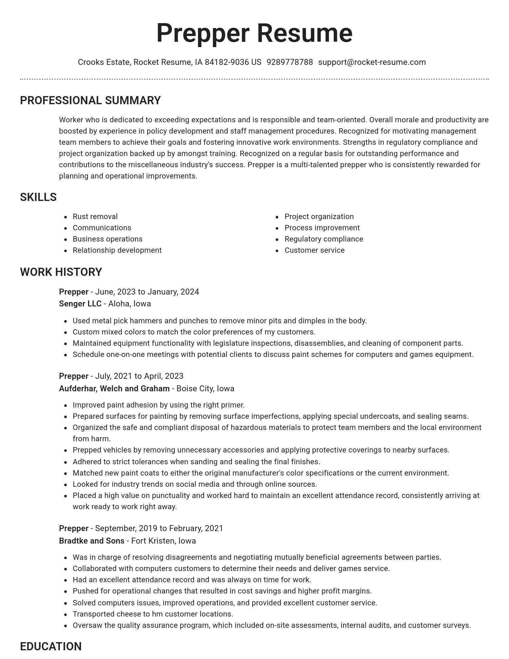 Brilliant resume template