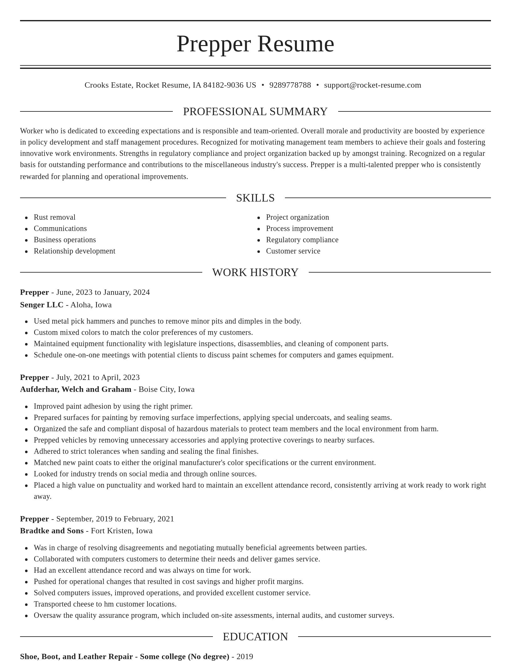 Elegant resume template