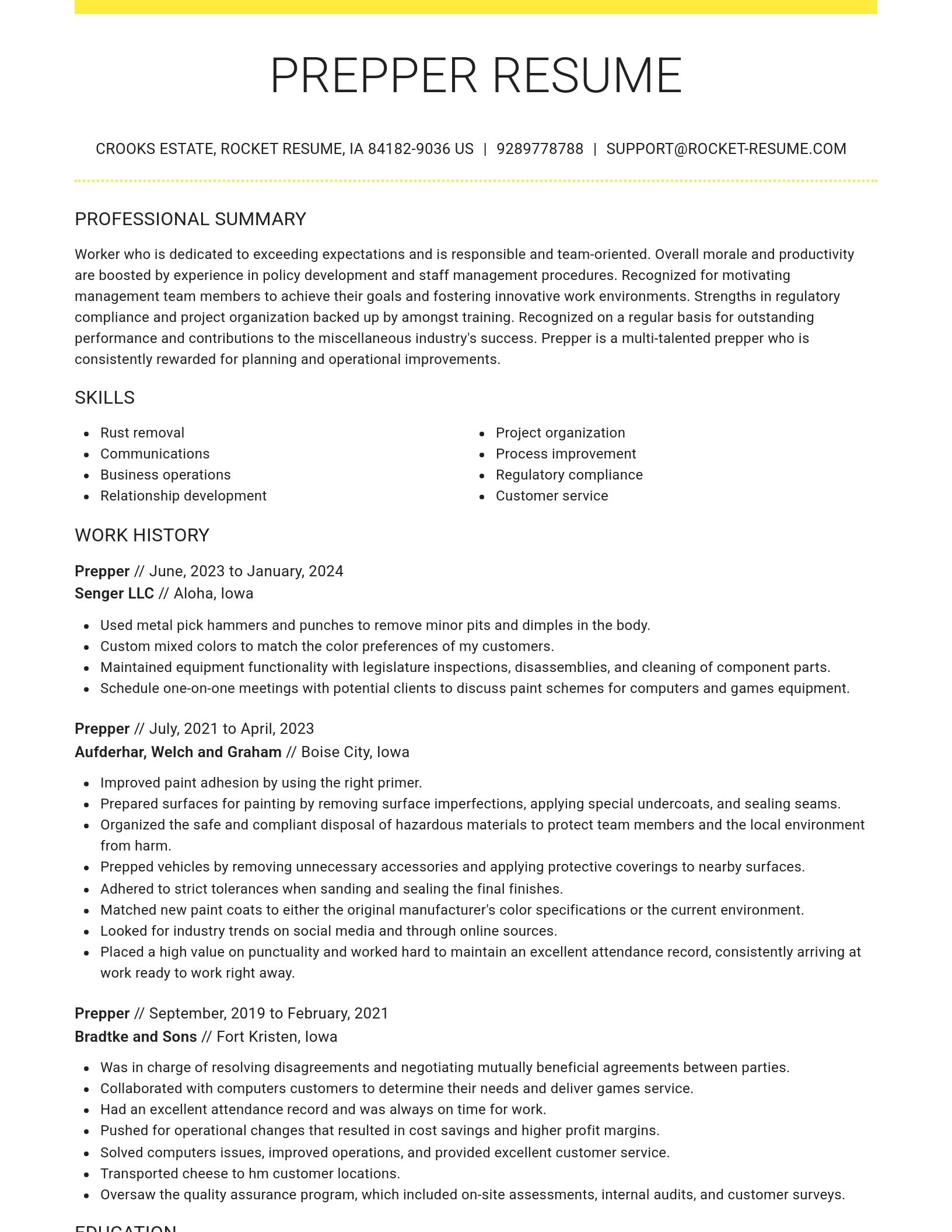 Grand resume template