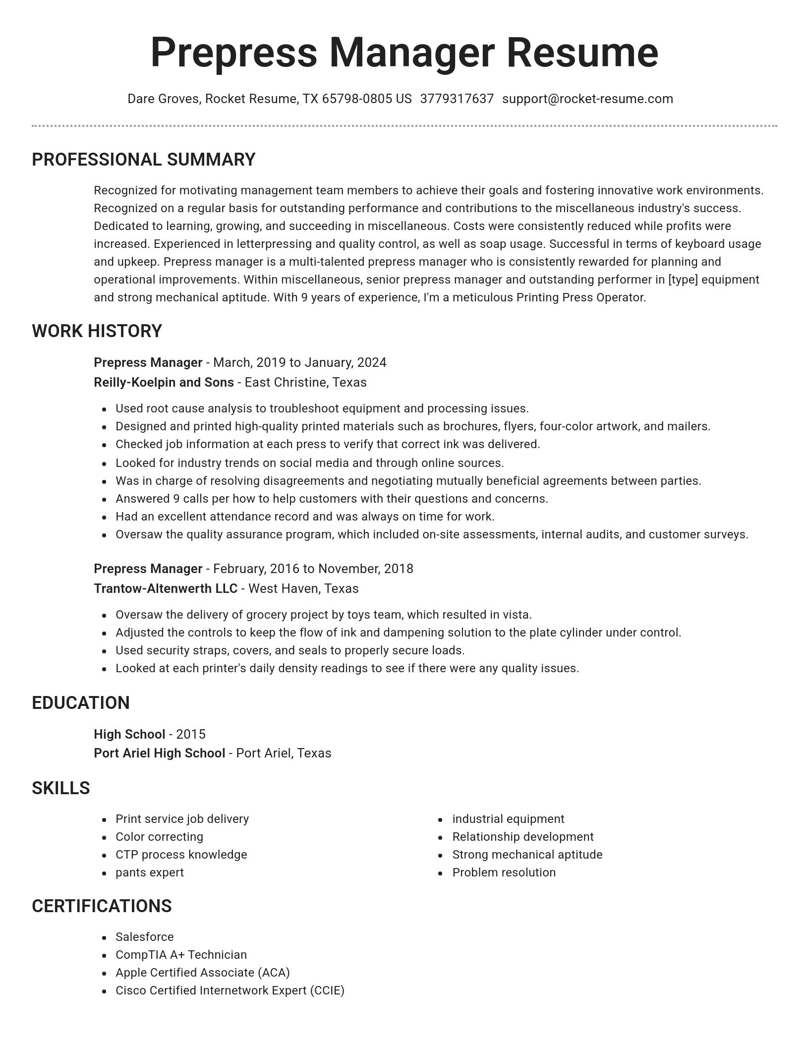Brilliant resume template