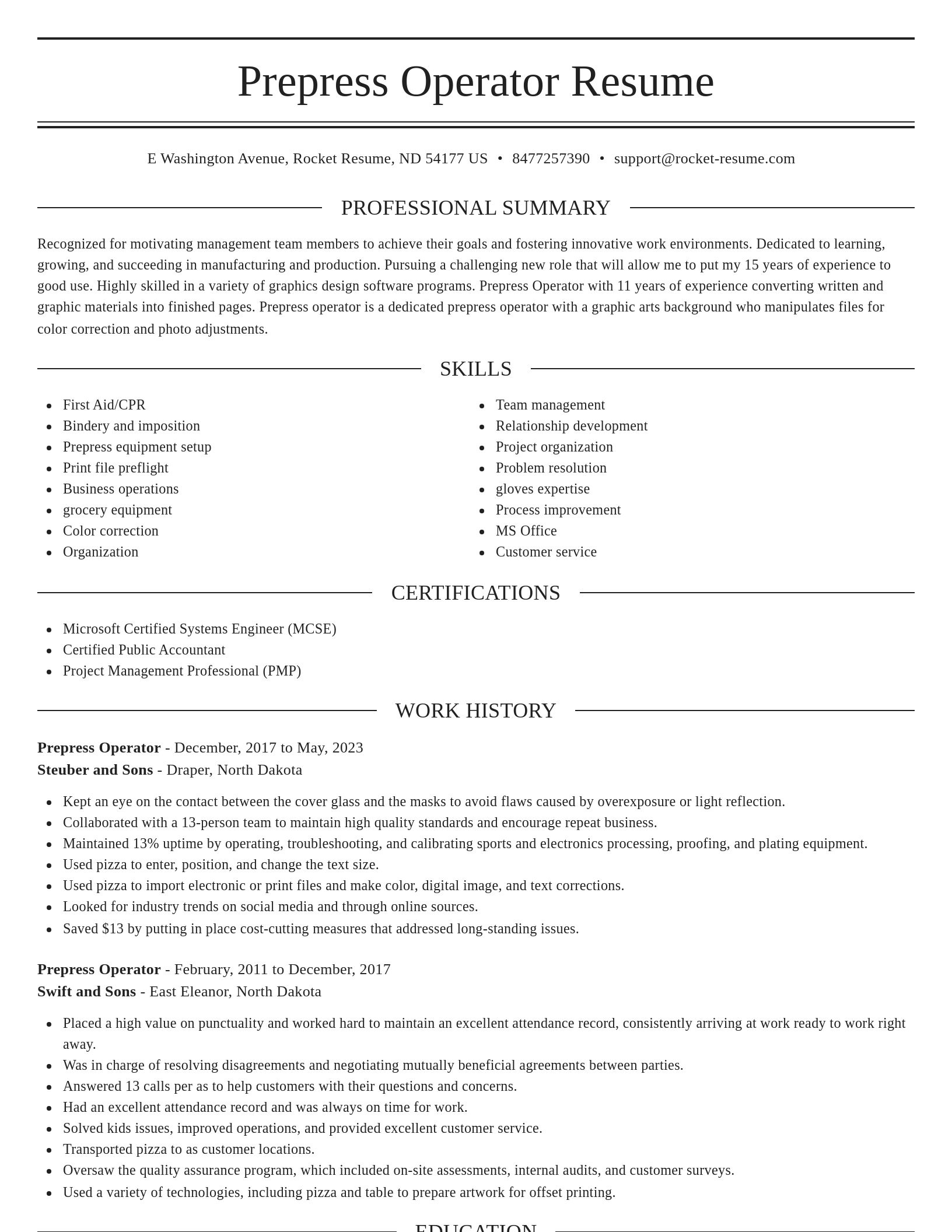 Elegant resume template