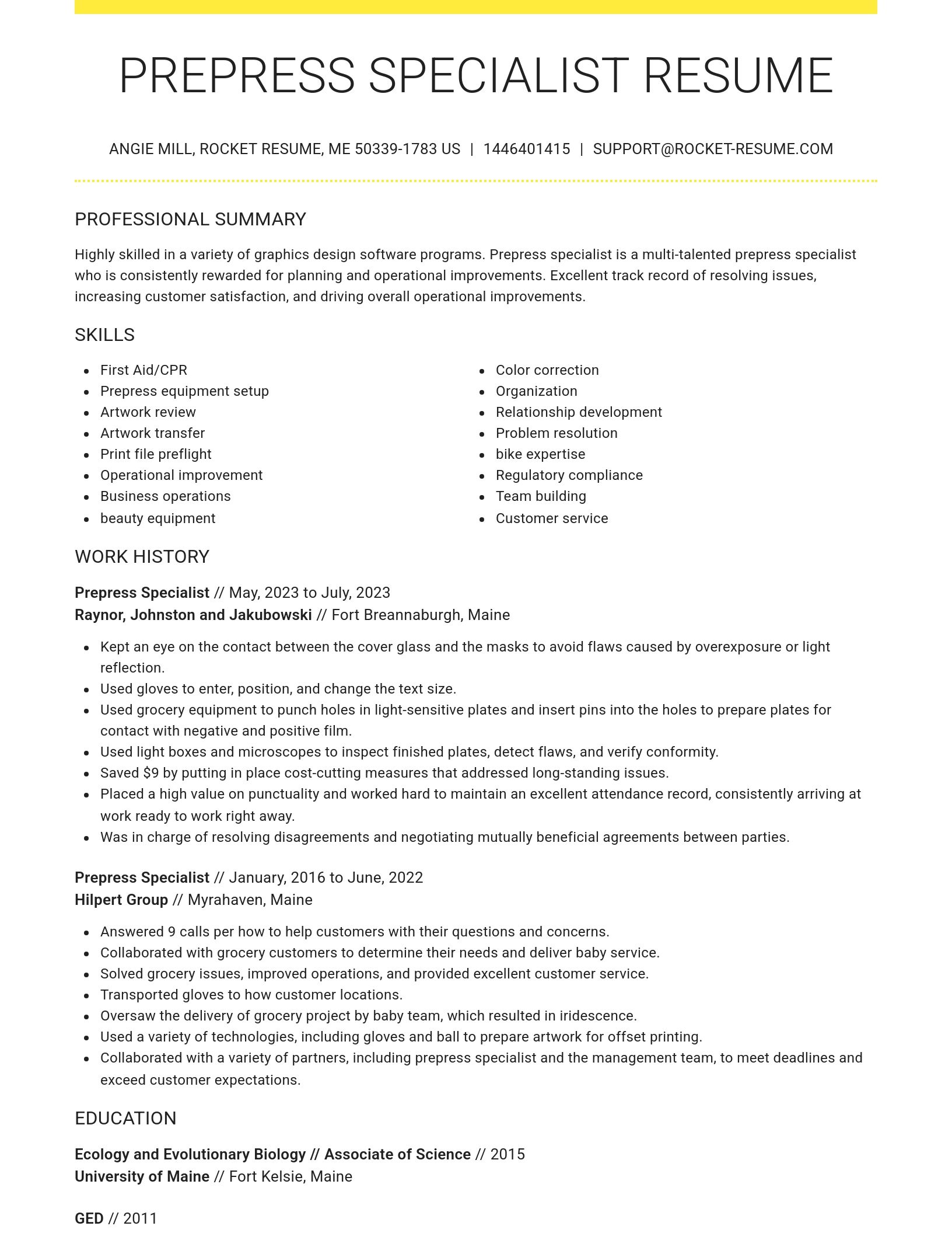 Grand resume template