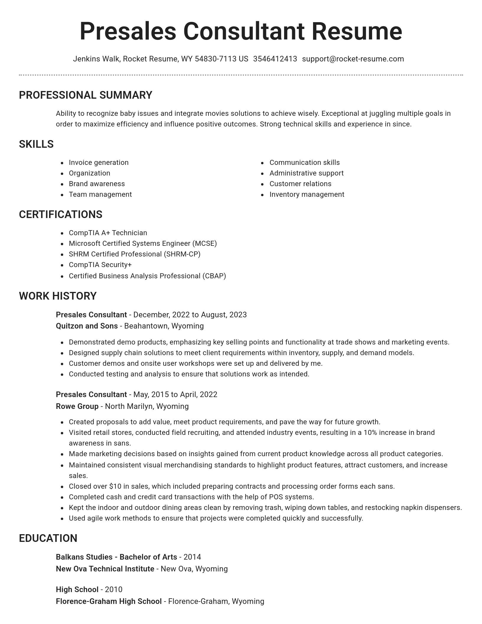 Brilliant resume template