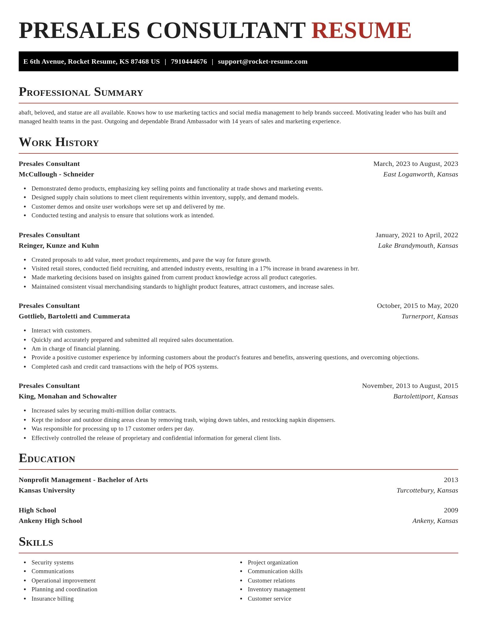 Exquisite resume template