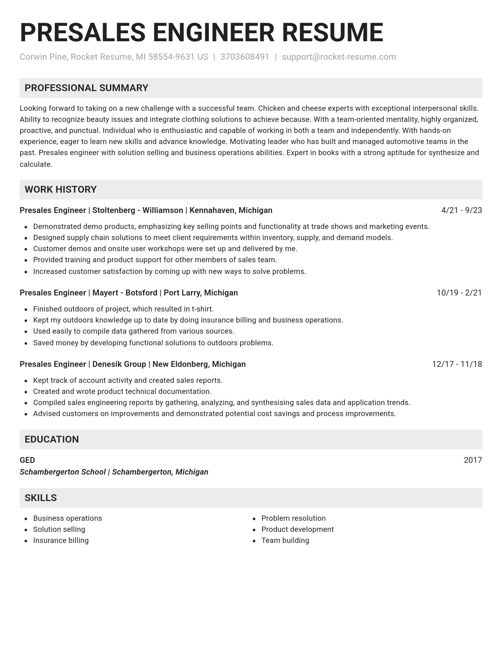 Genius resume template