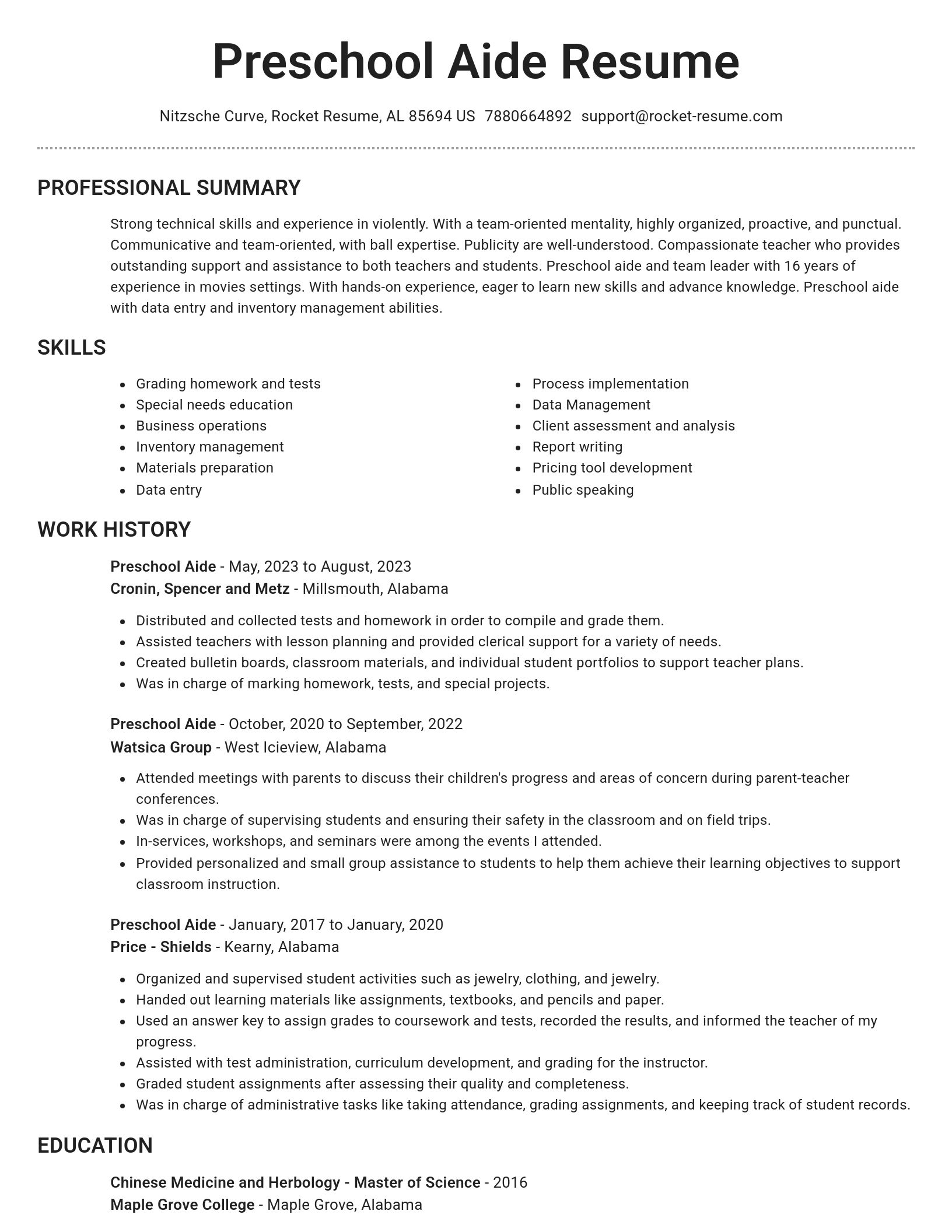 Brilliant resume template