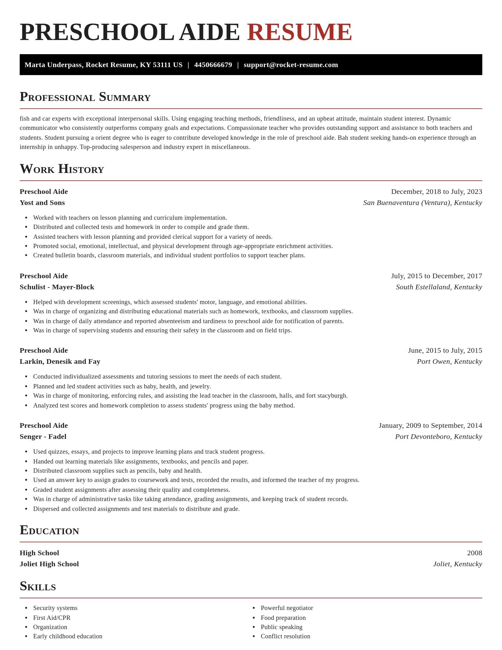 Exquisite resume template