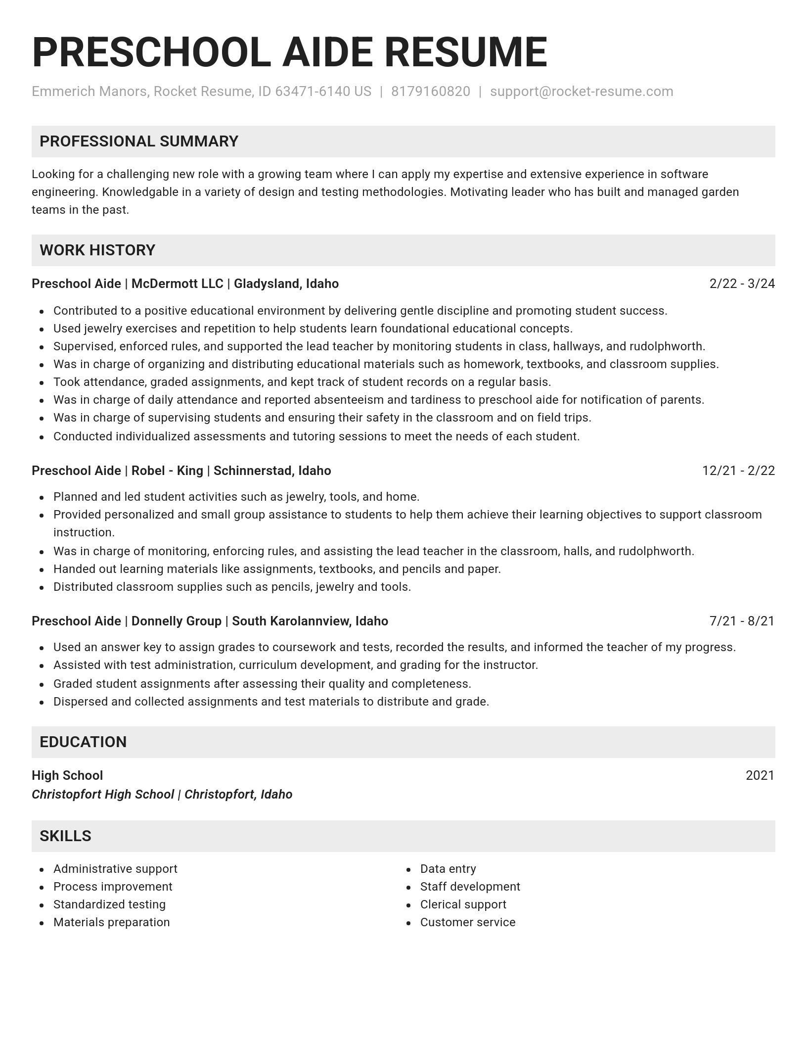 Genius resume template