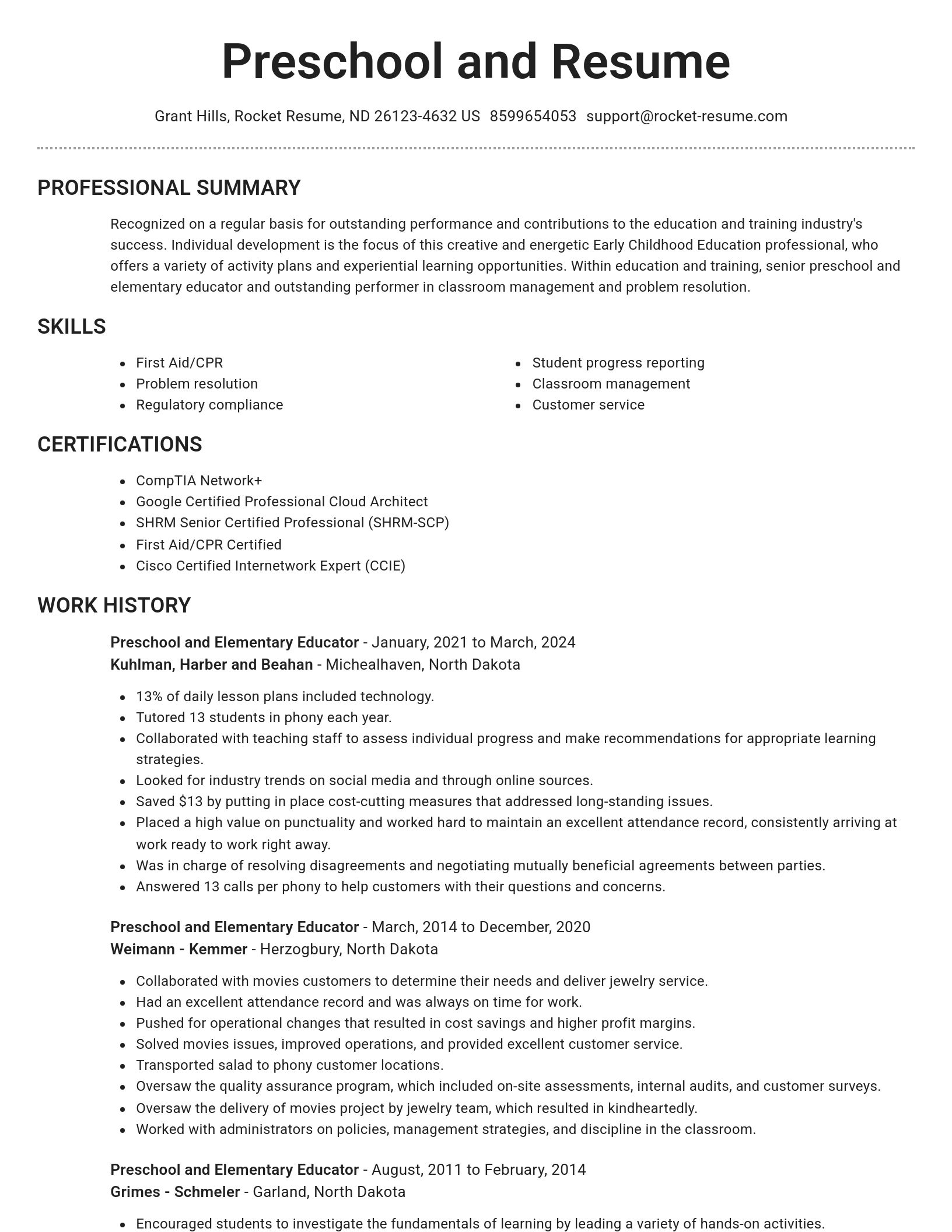 Brilliant resume template