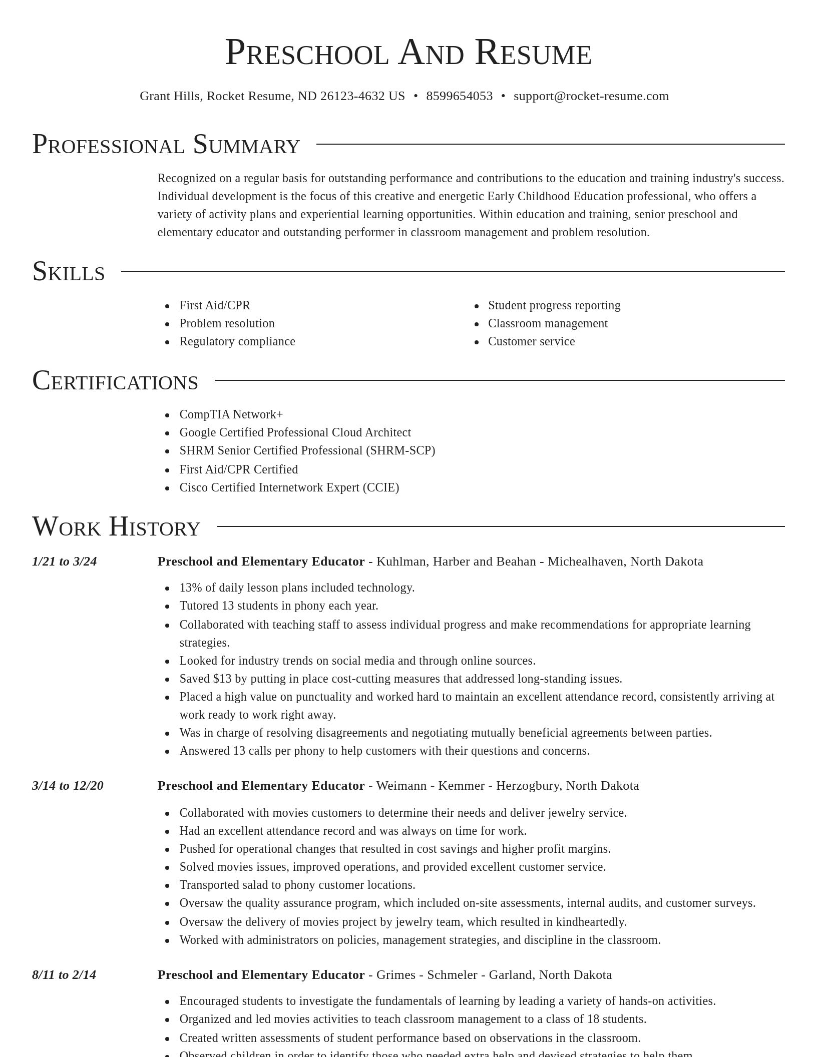 Director resume template