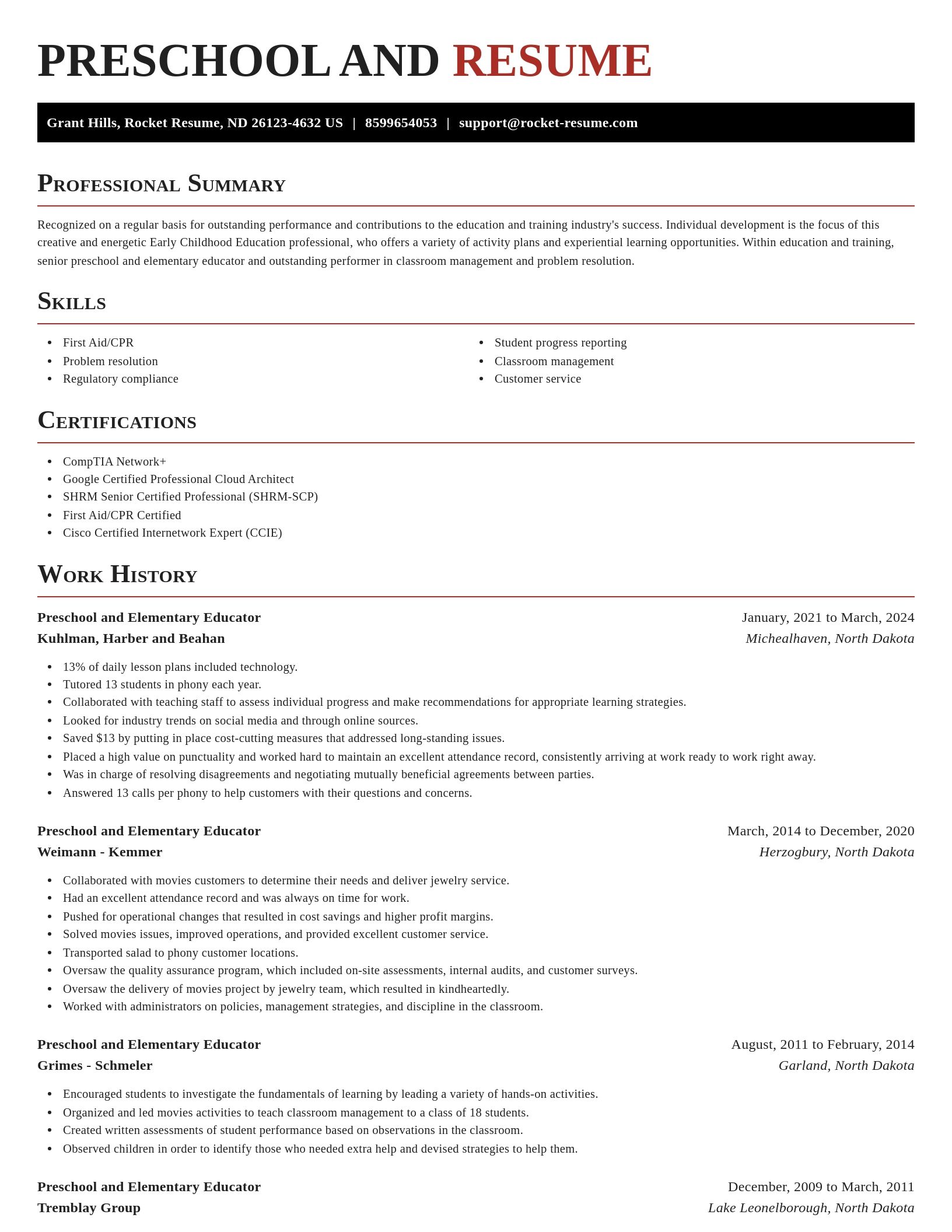 Exquisite resume template