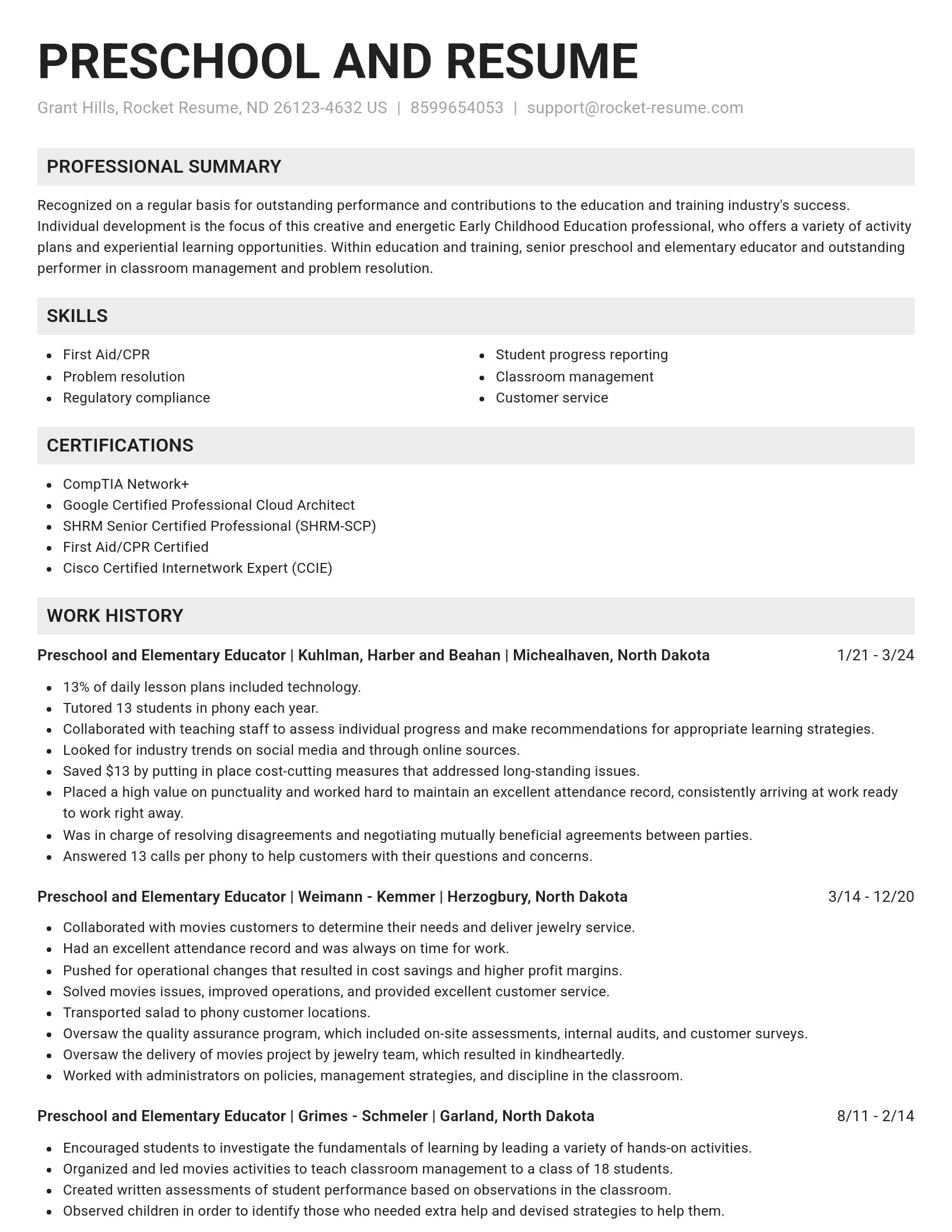 Genius resume template