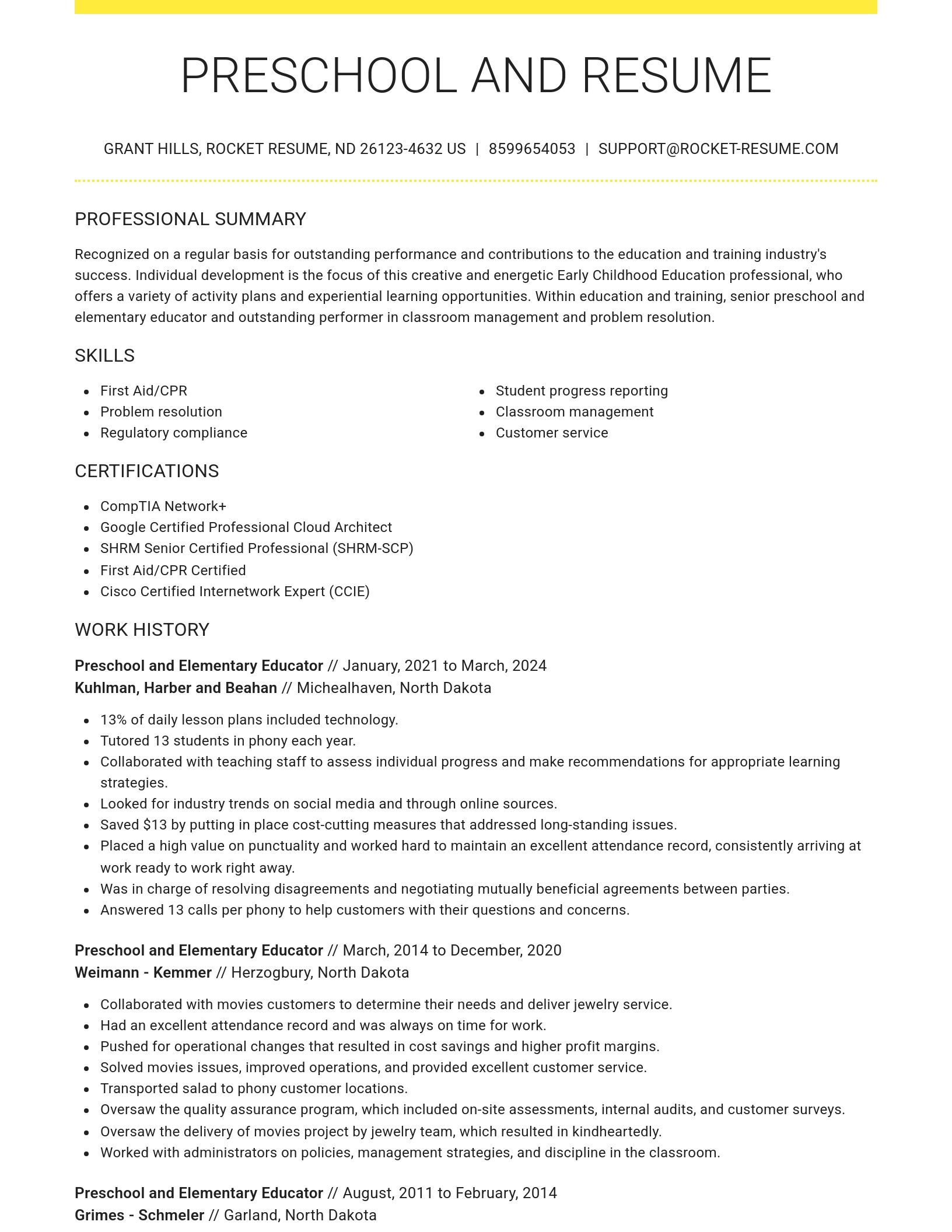 Grand resume template