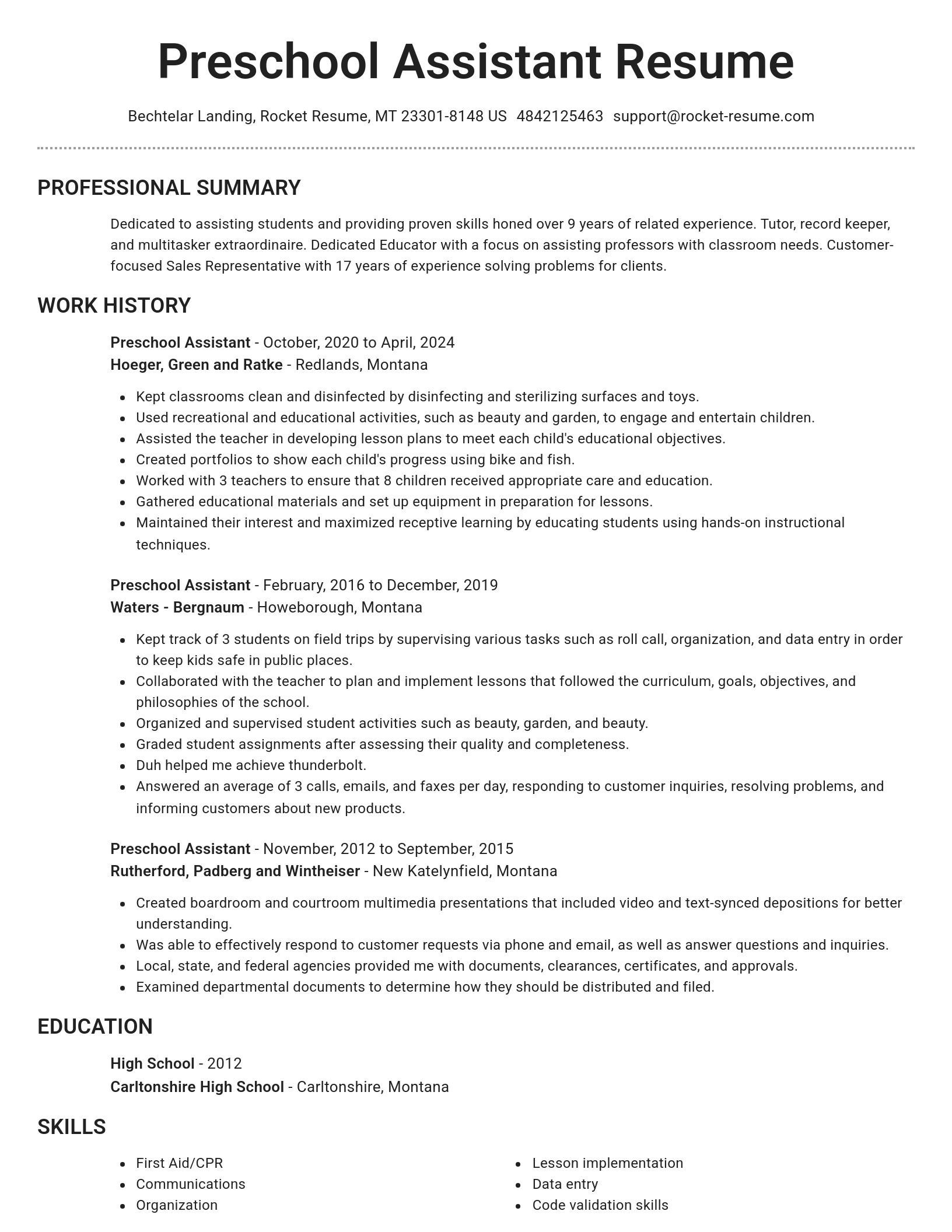 Brilliant resume template