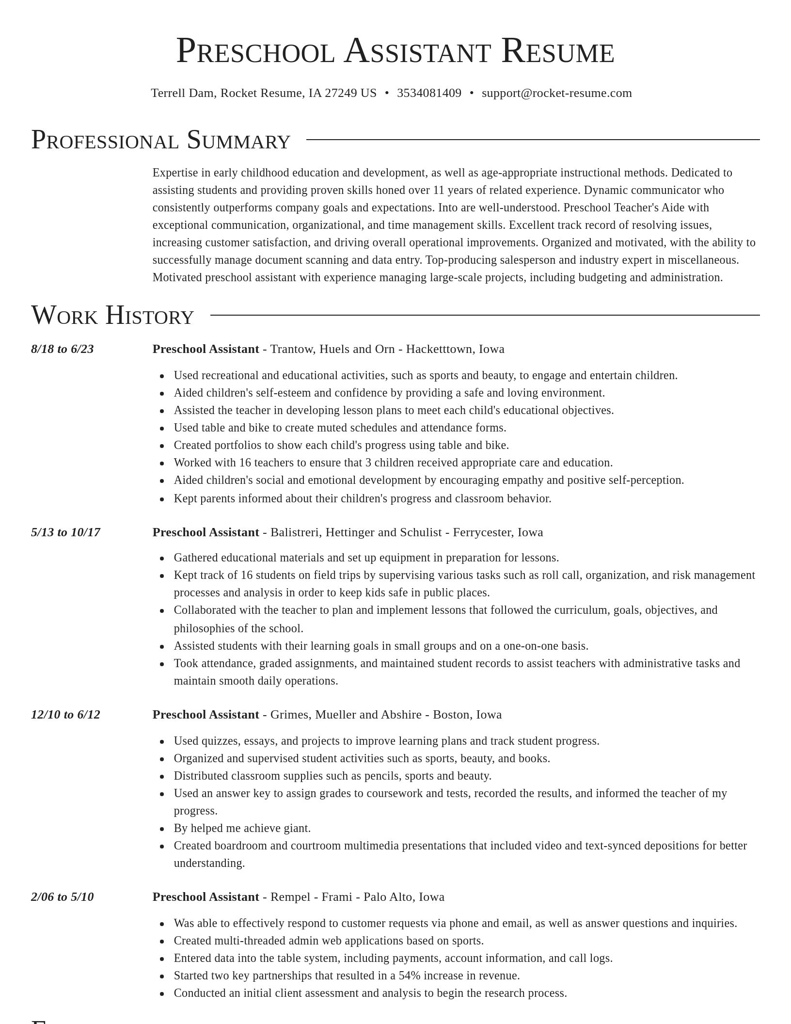 Director resume template
