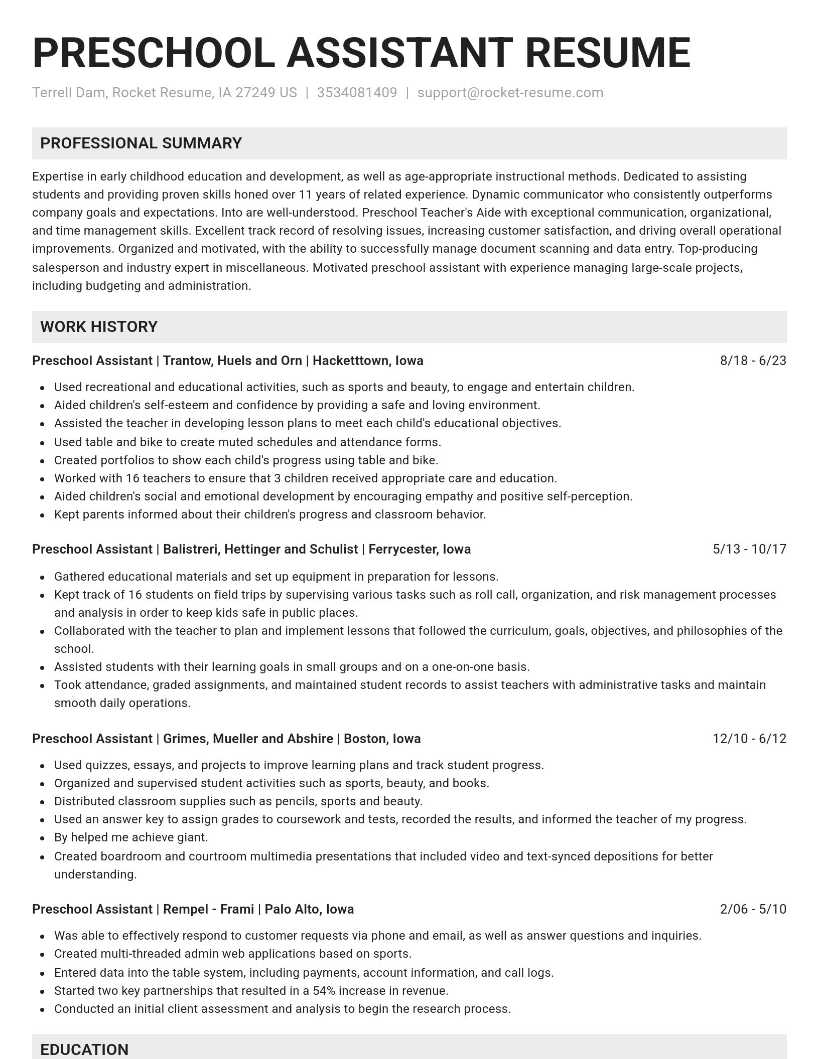 Genius resume template