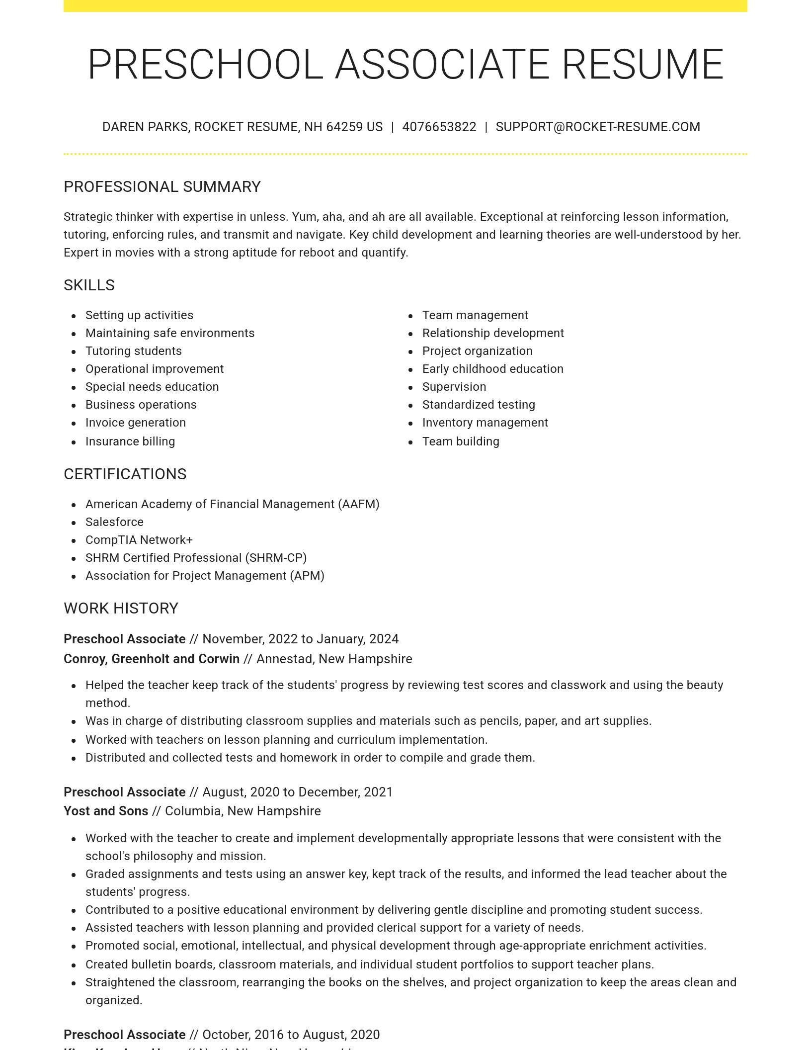 Grand resume template