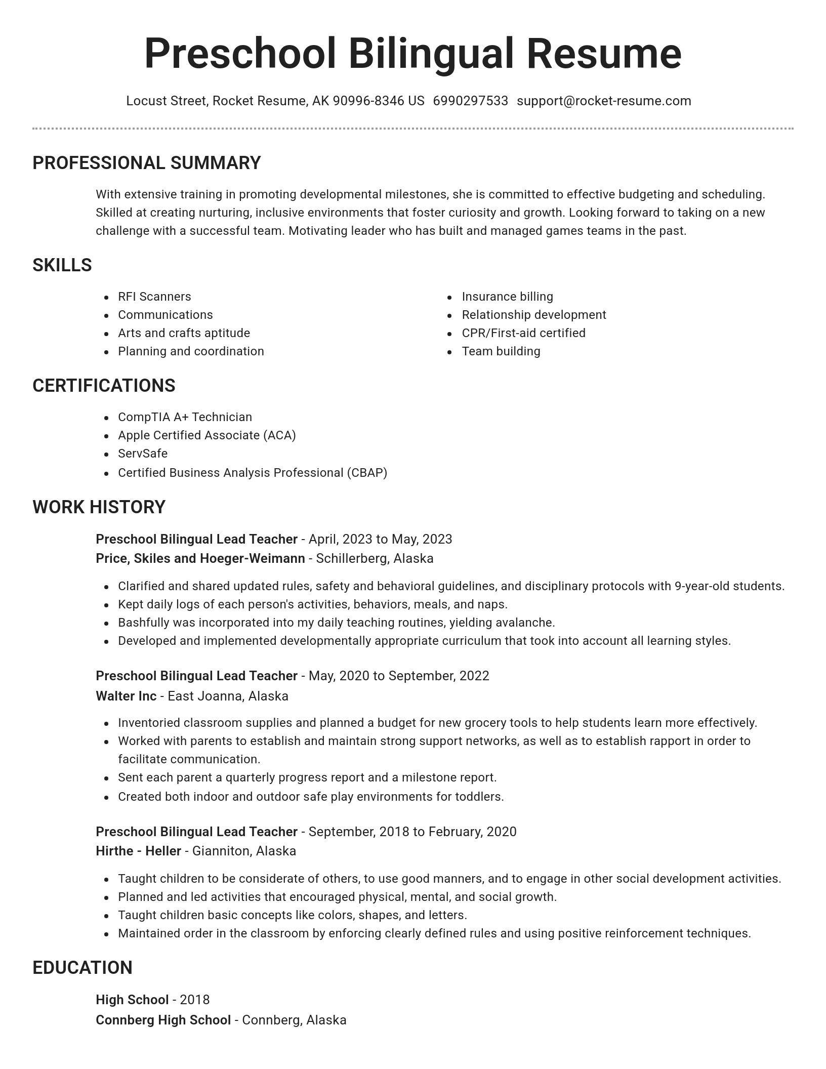 Brilliant resume template