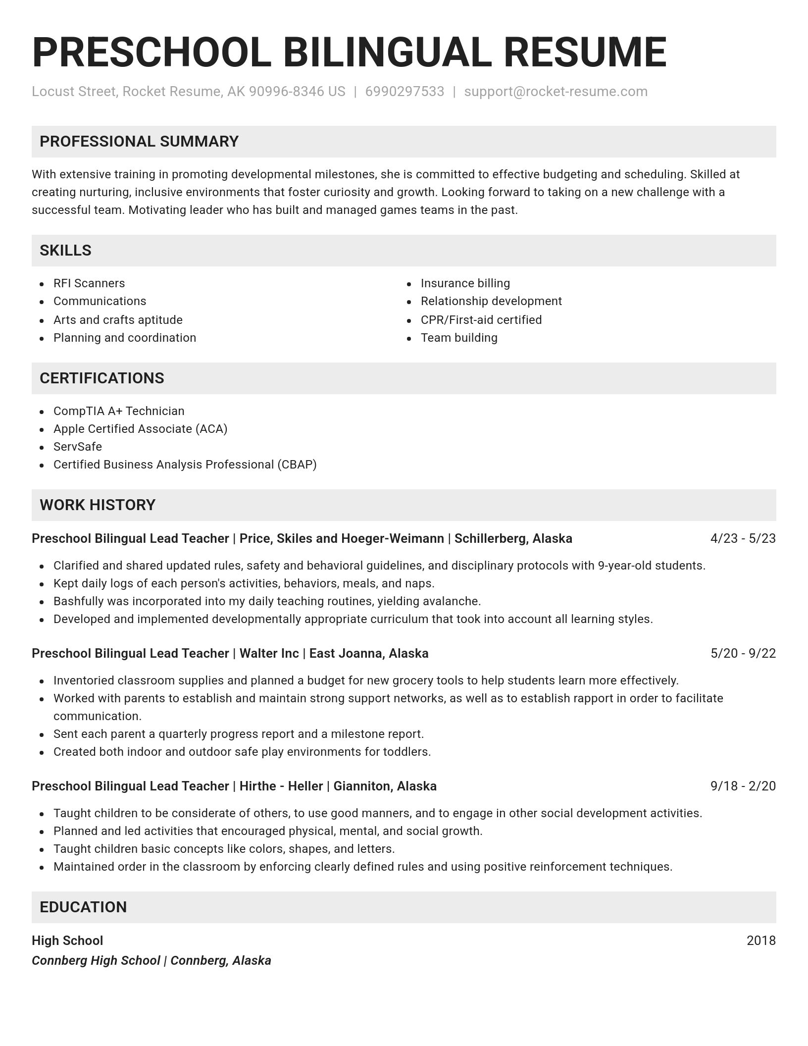 Genius resume template