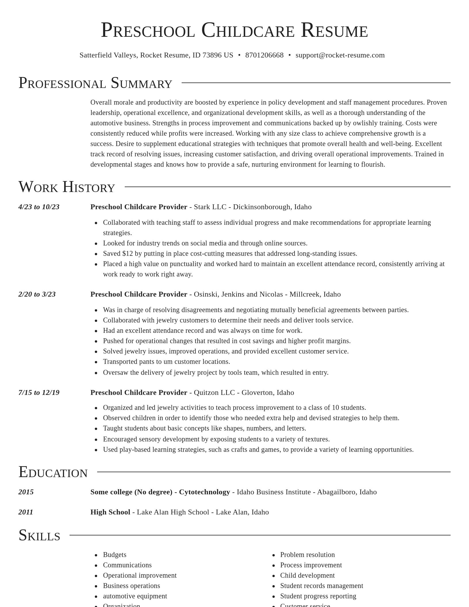 Director resume template
