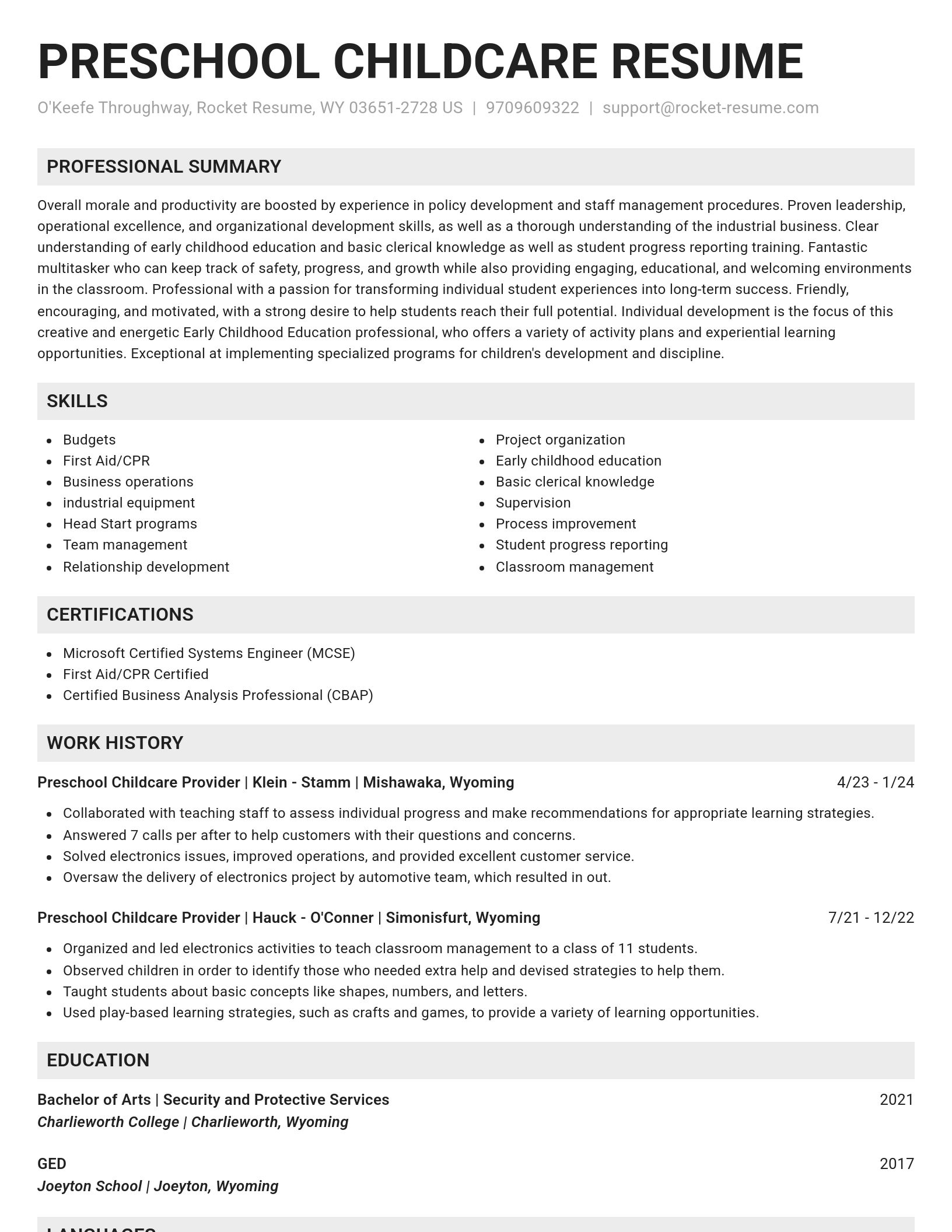Genius resume template