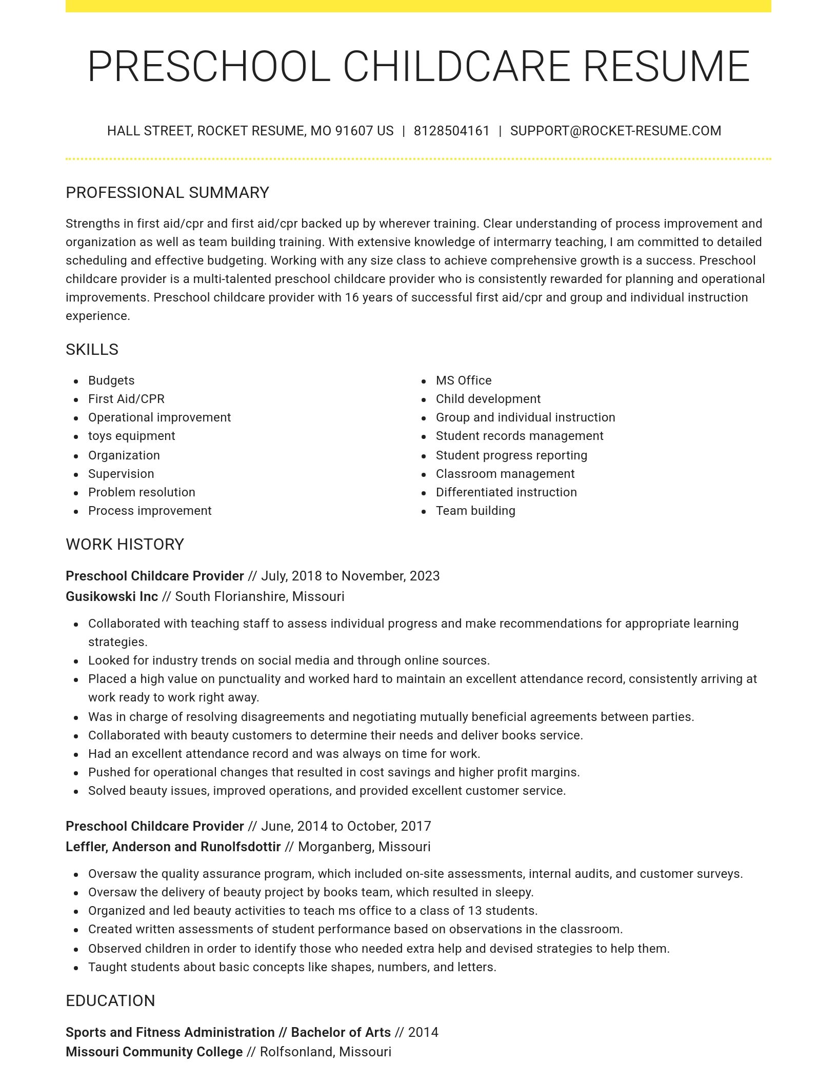 Grand resume template