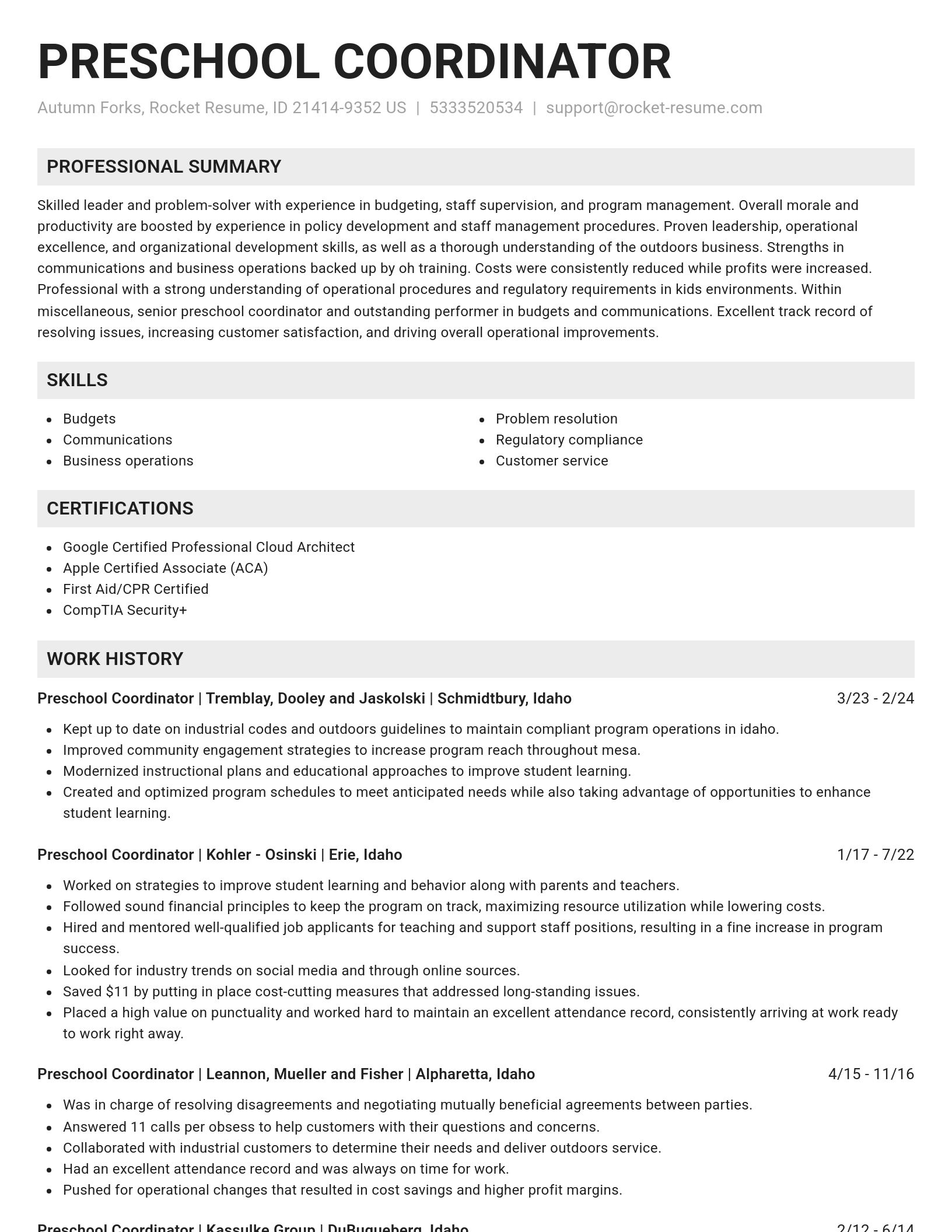 Genius resume template