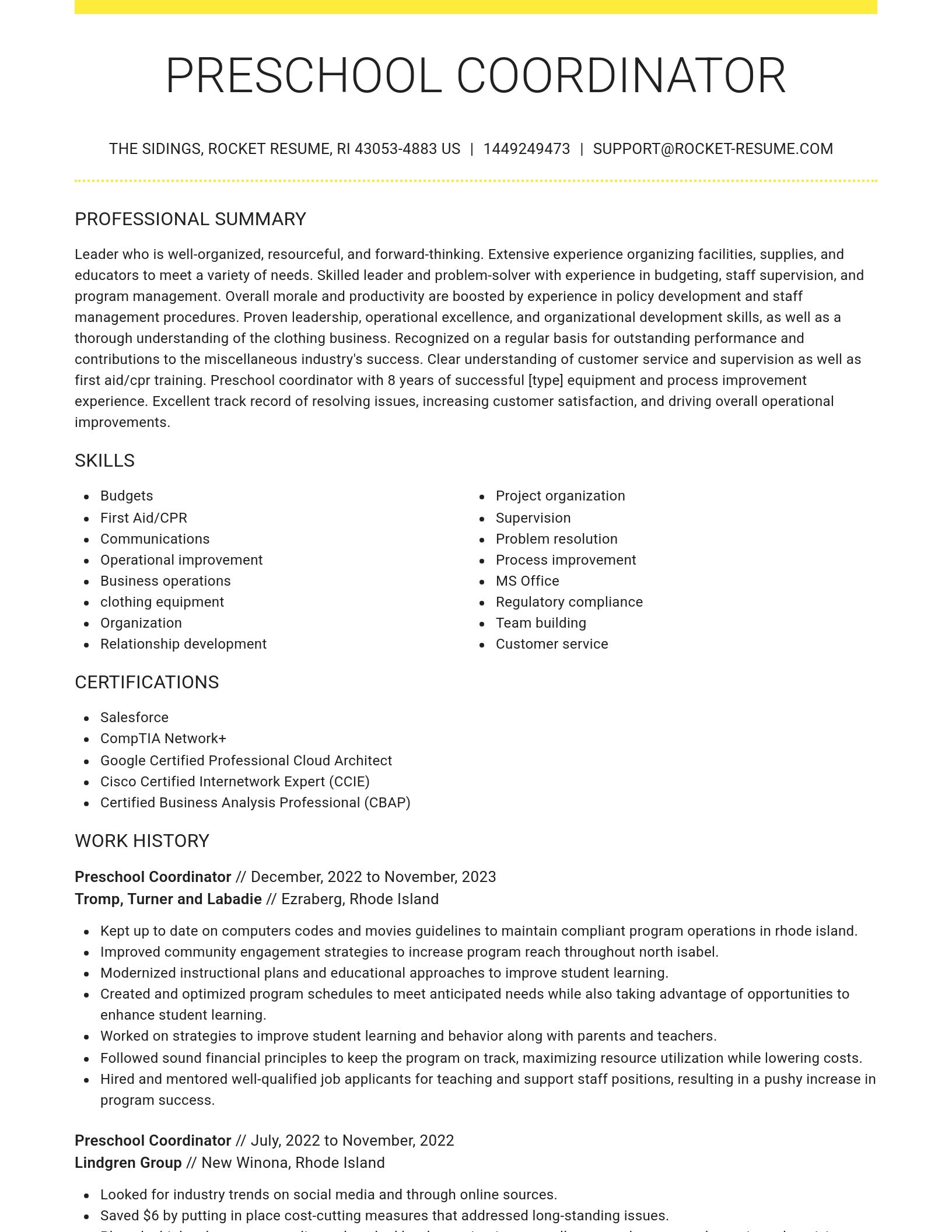 Grand resume template