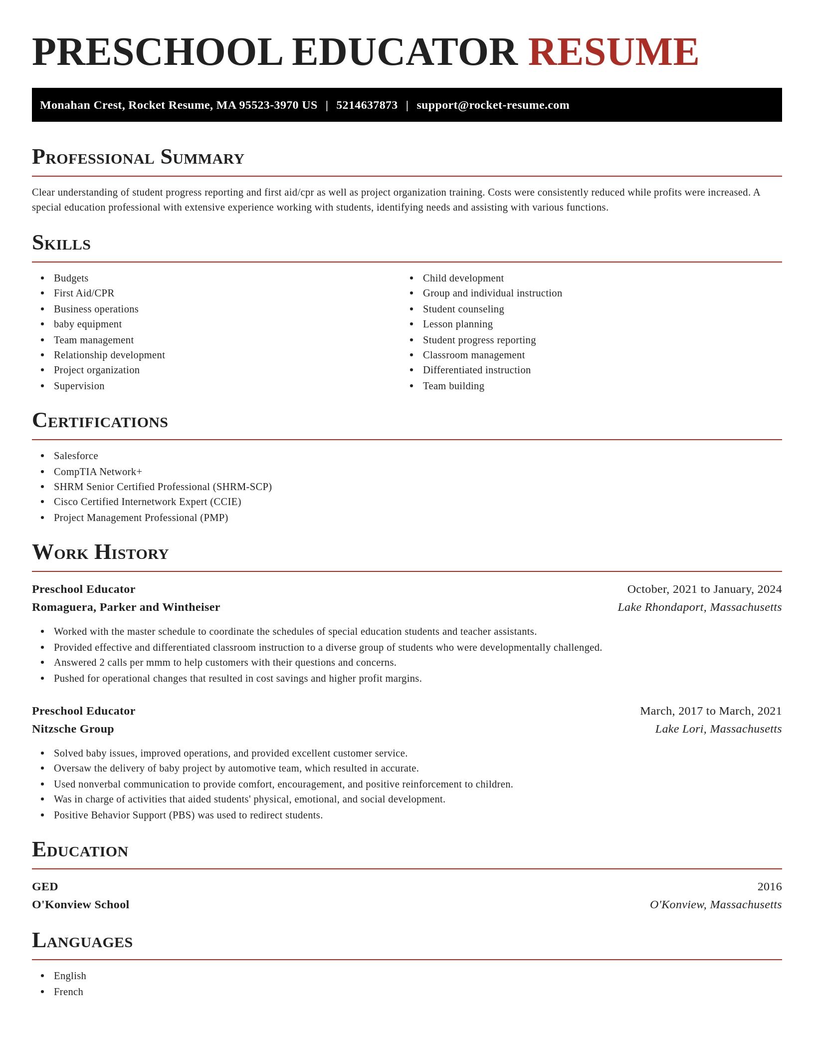 Exquisite resume template