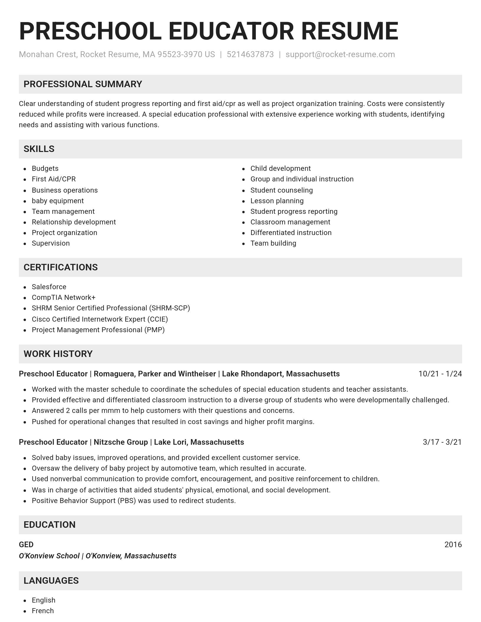 Genius resume template