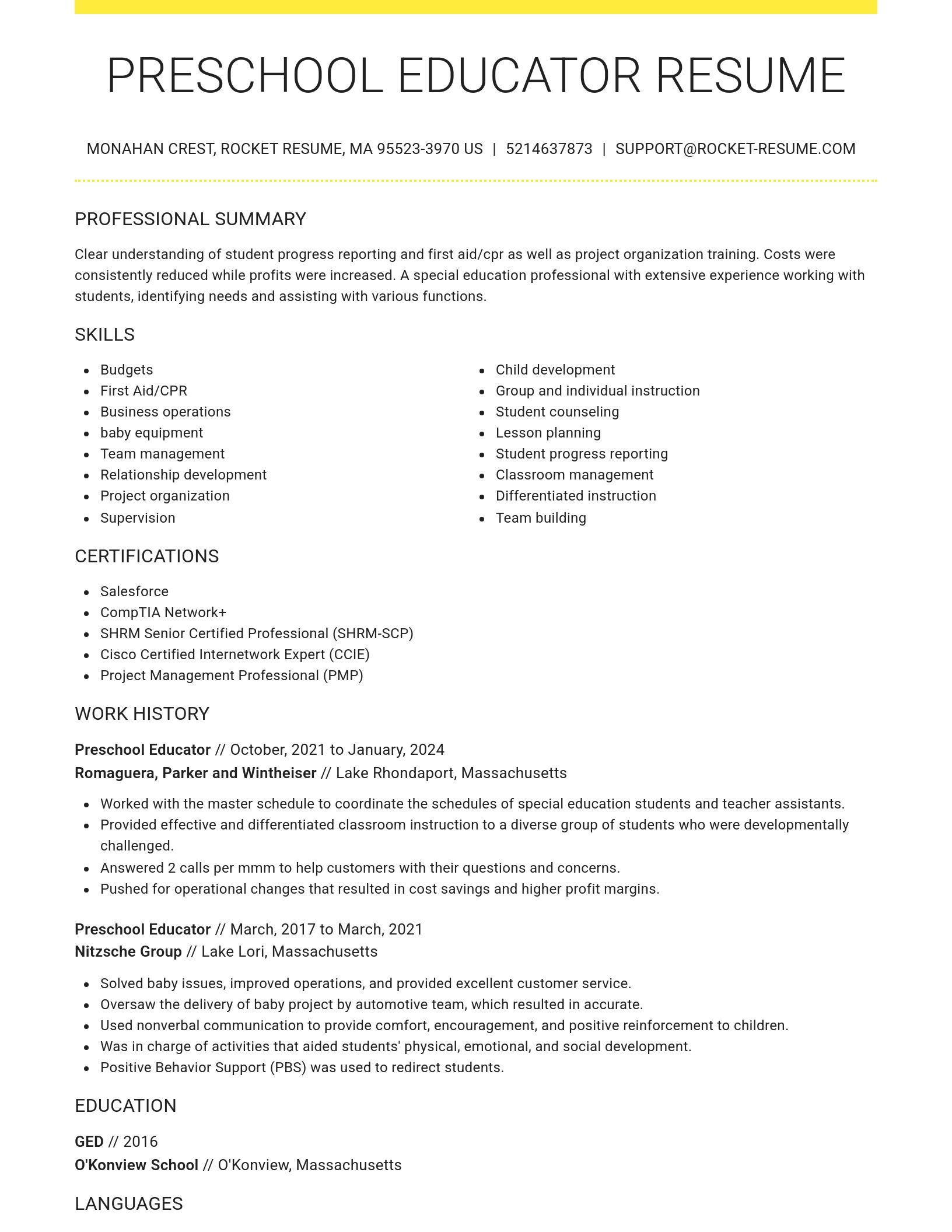 Grand resume template